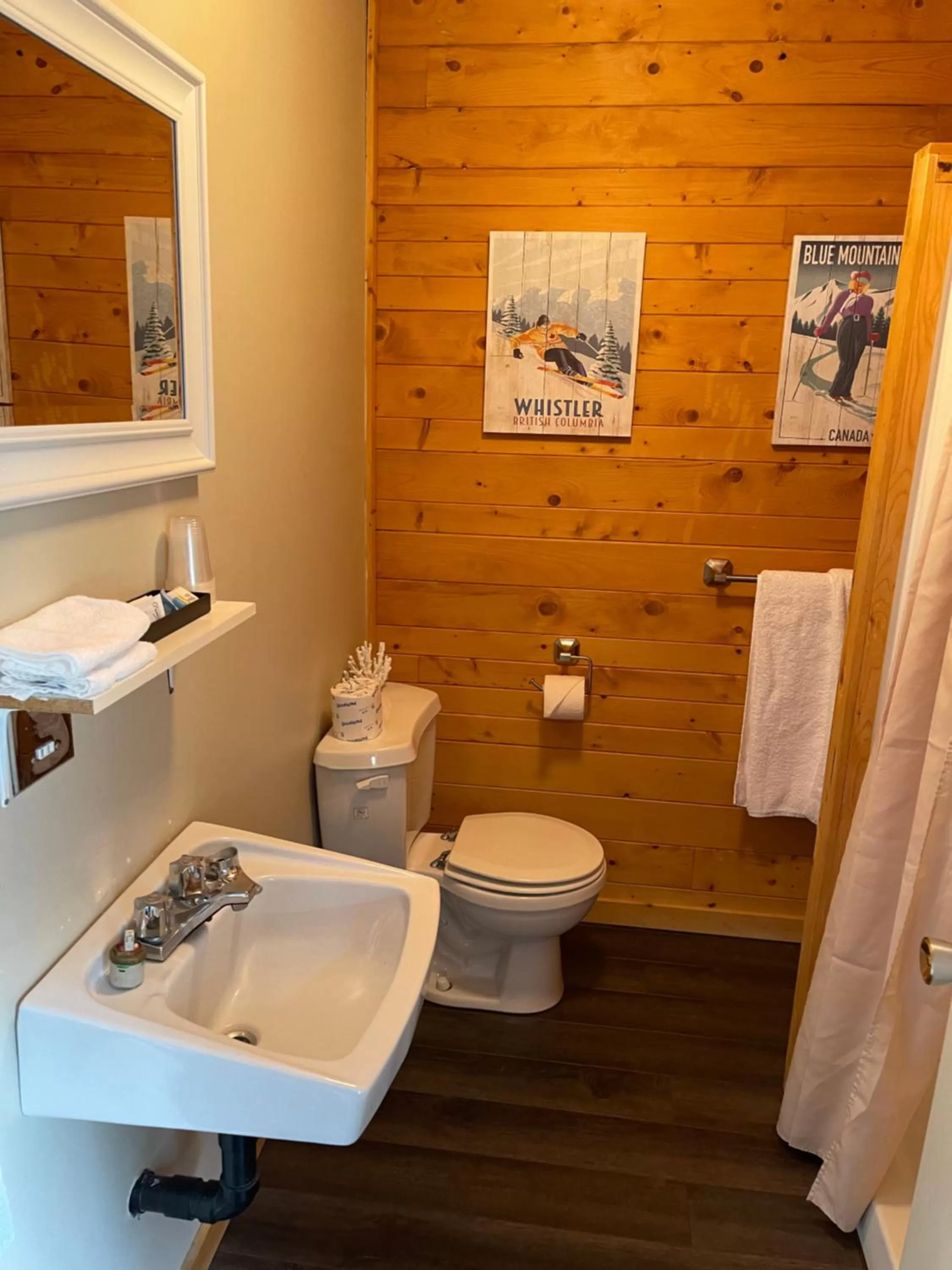 Bathroom in Auberge et Chalets sur le Lac
