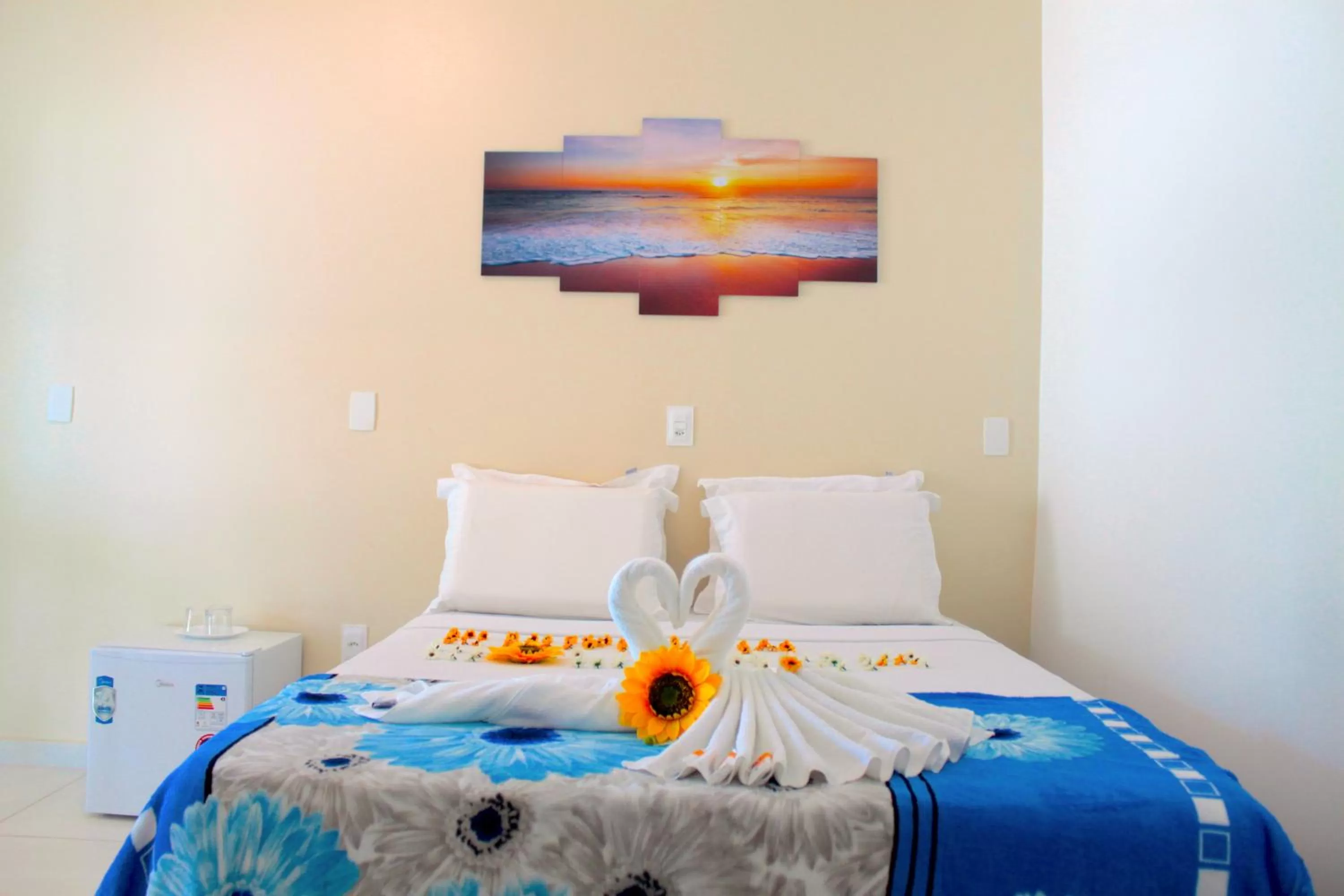 Bed in Pousada Concha Dourada