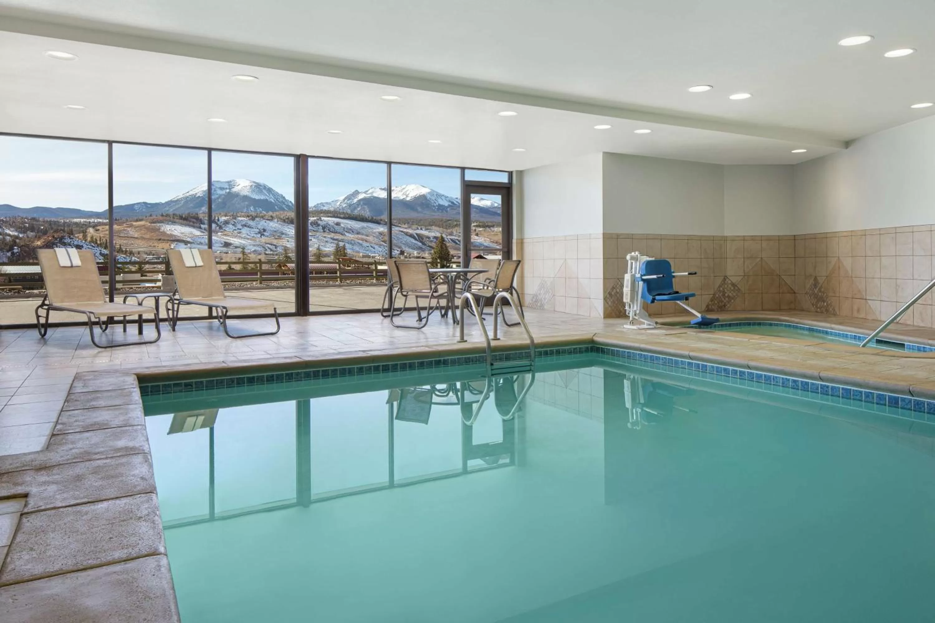 Pool view in Hampton Inn & Suites Silverthorne
