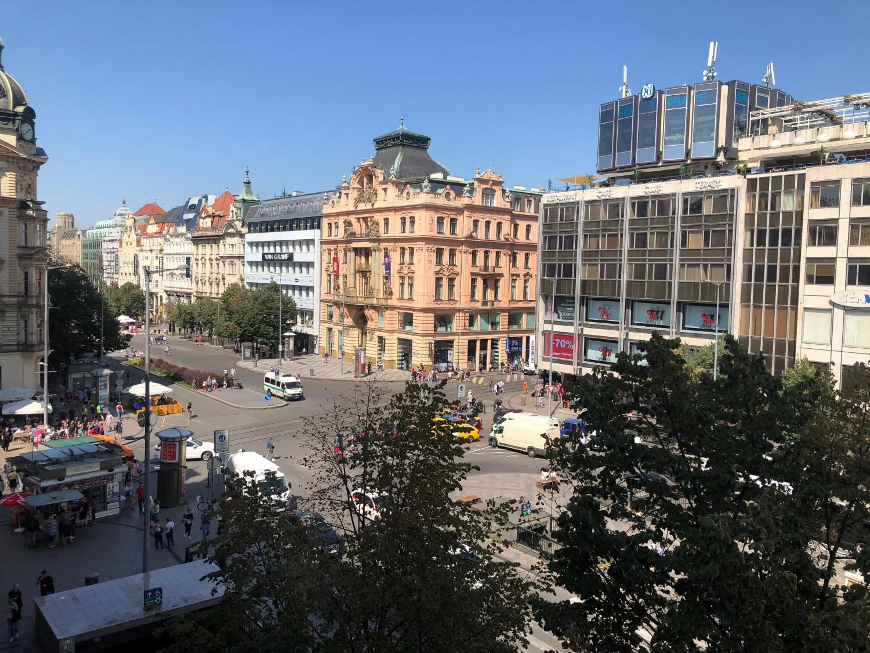 City view in EA ApartHotel Melantrich