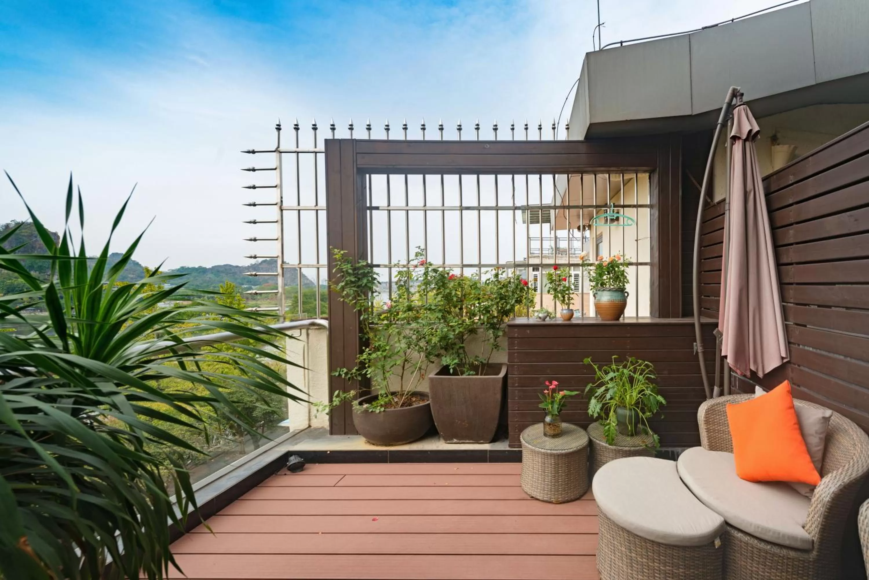 Balcony/Terrace in Li River Resort Villa Hotel