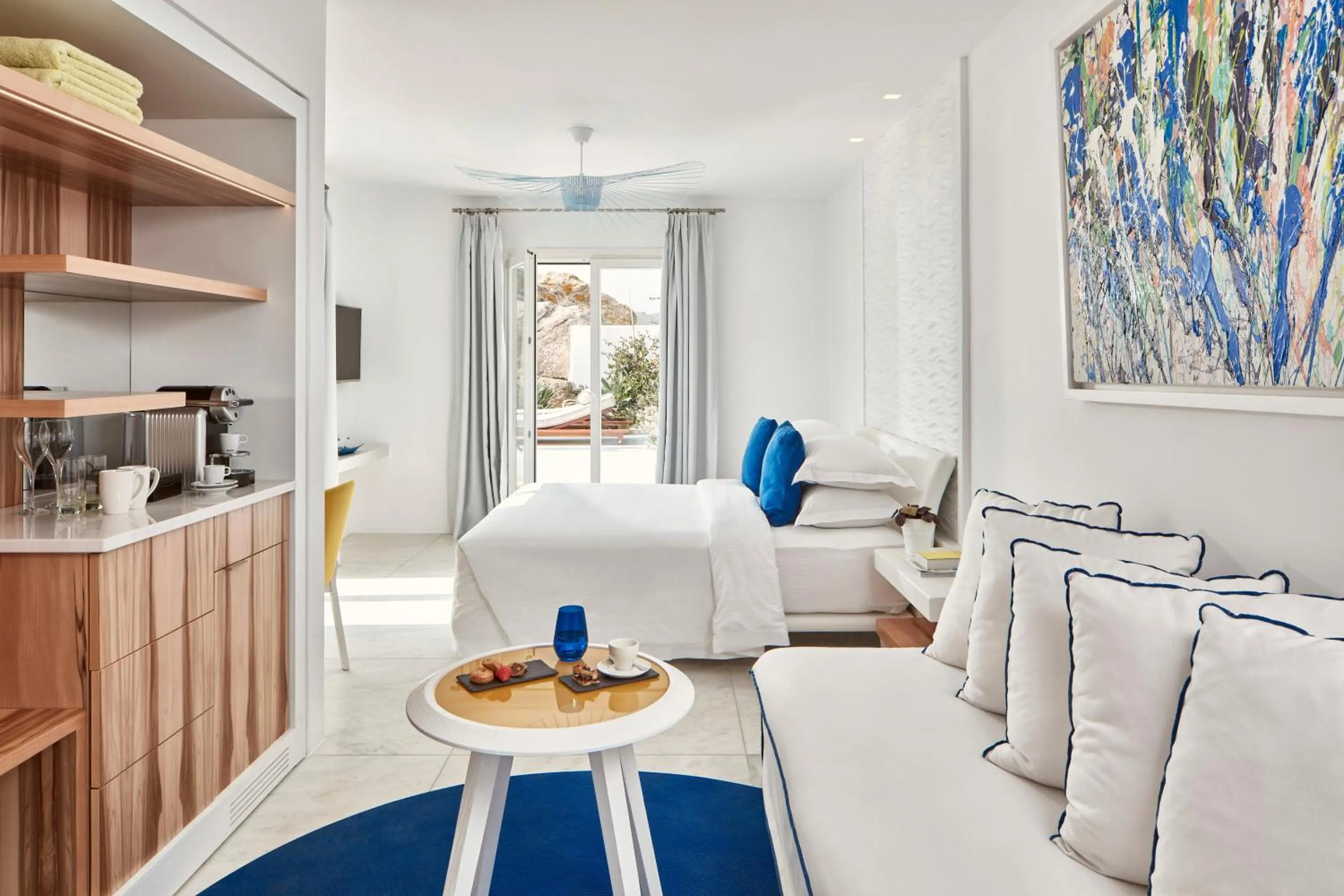 Bedroom in Myconian Ambassador Relais & Chateaux