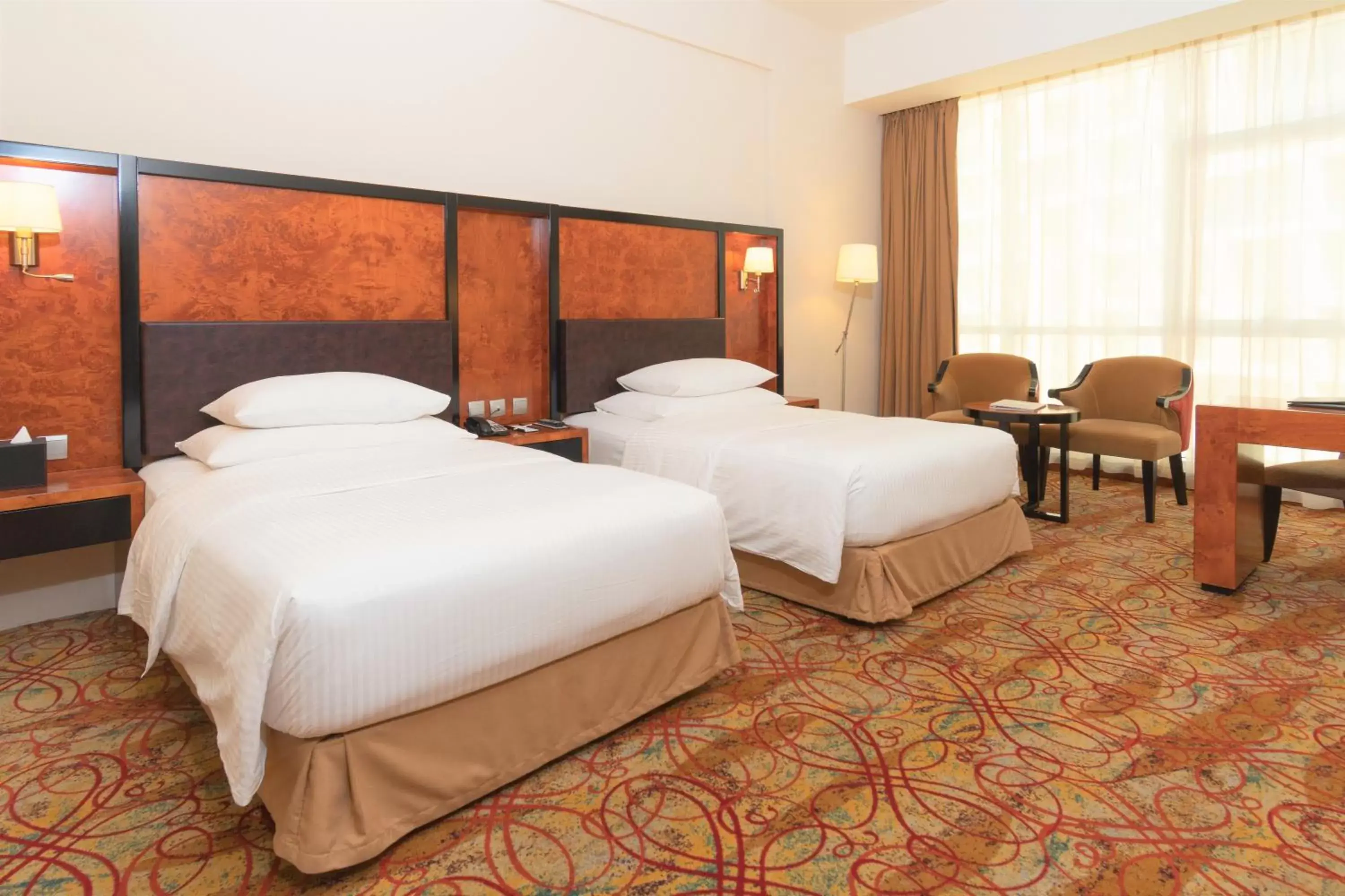 Deluxe Twin Room, complimentary shuttle to DXB Airport Terminal 1 & 3 in Millennium Airport Hotel Dubai Deluxe Twin Room, complimentary shuttle to DXB Airport Terminal 1 & 3 in Millennium Airport Hotel Dubai