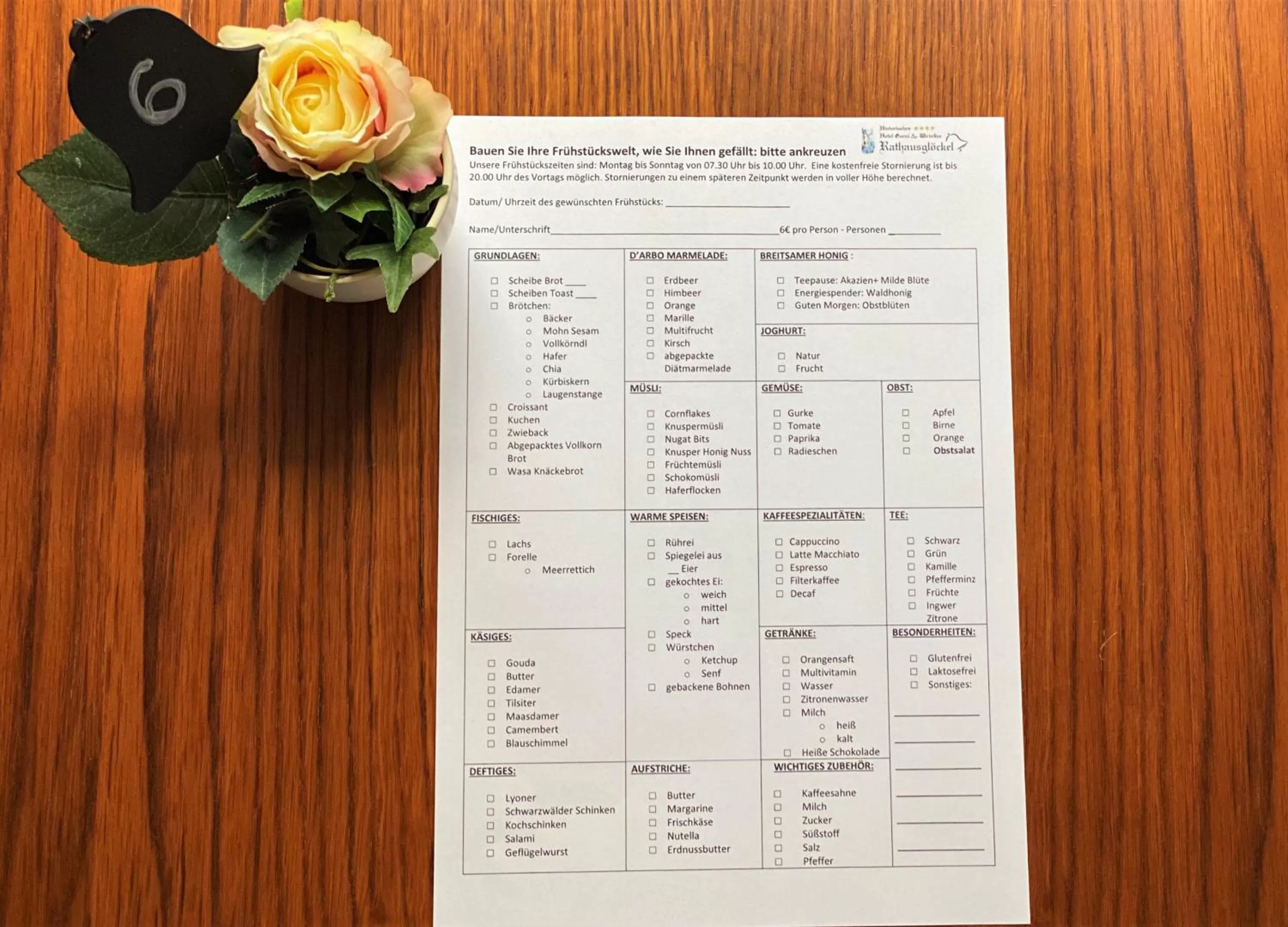 Breakfast in Hotel Rathausglöckel