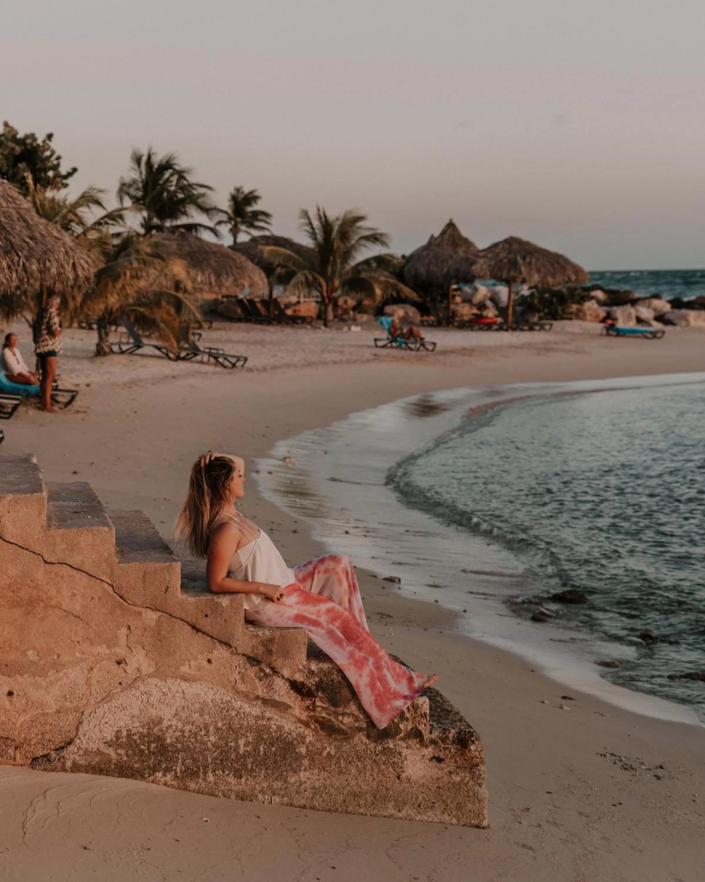 People in Curacao Avila Beach Hotel