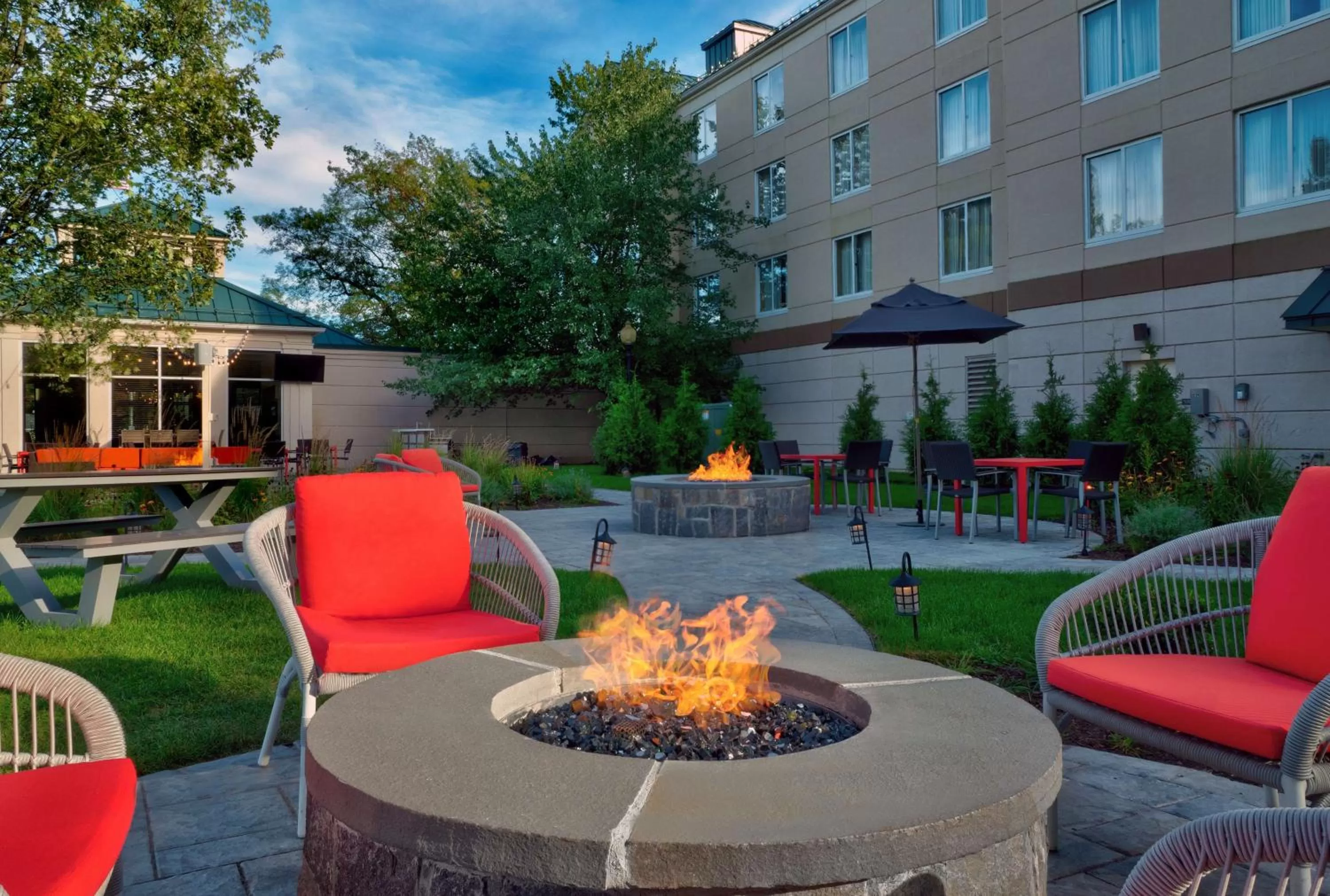 Patio in Hilton Garden Inn Saratoga Springs