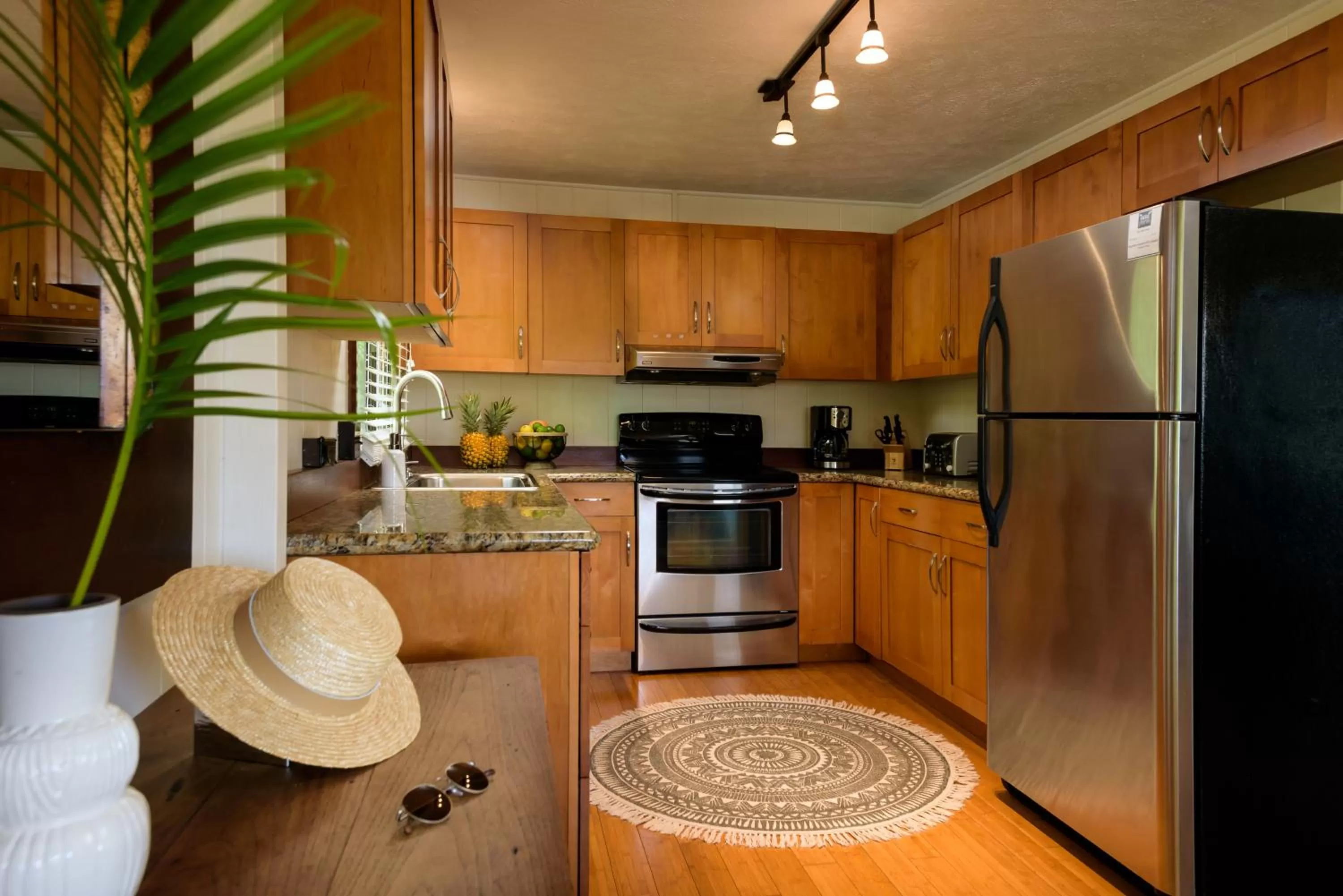 Kitchen or kitchenette in Paia Inn