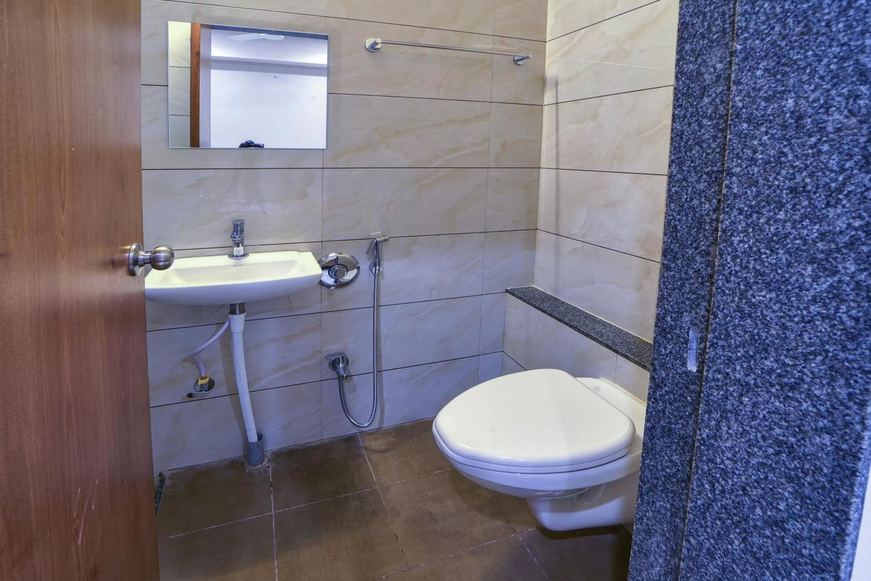 Toilet in Hotel TrushaDham Near to Mahalaxmi Temple Kolhapur