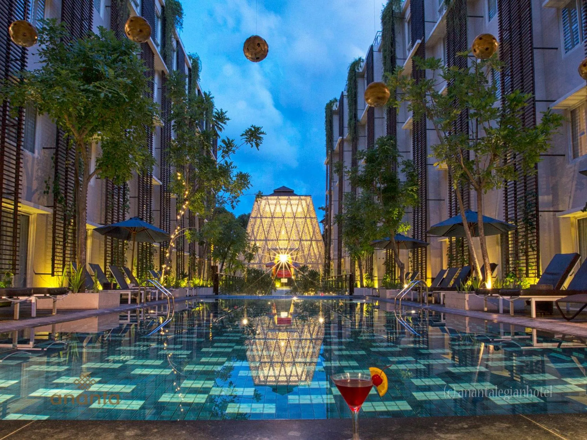 Text overlay in Ananta Legian Hotel