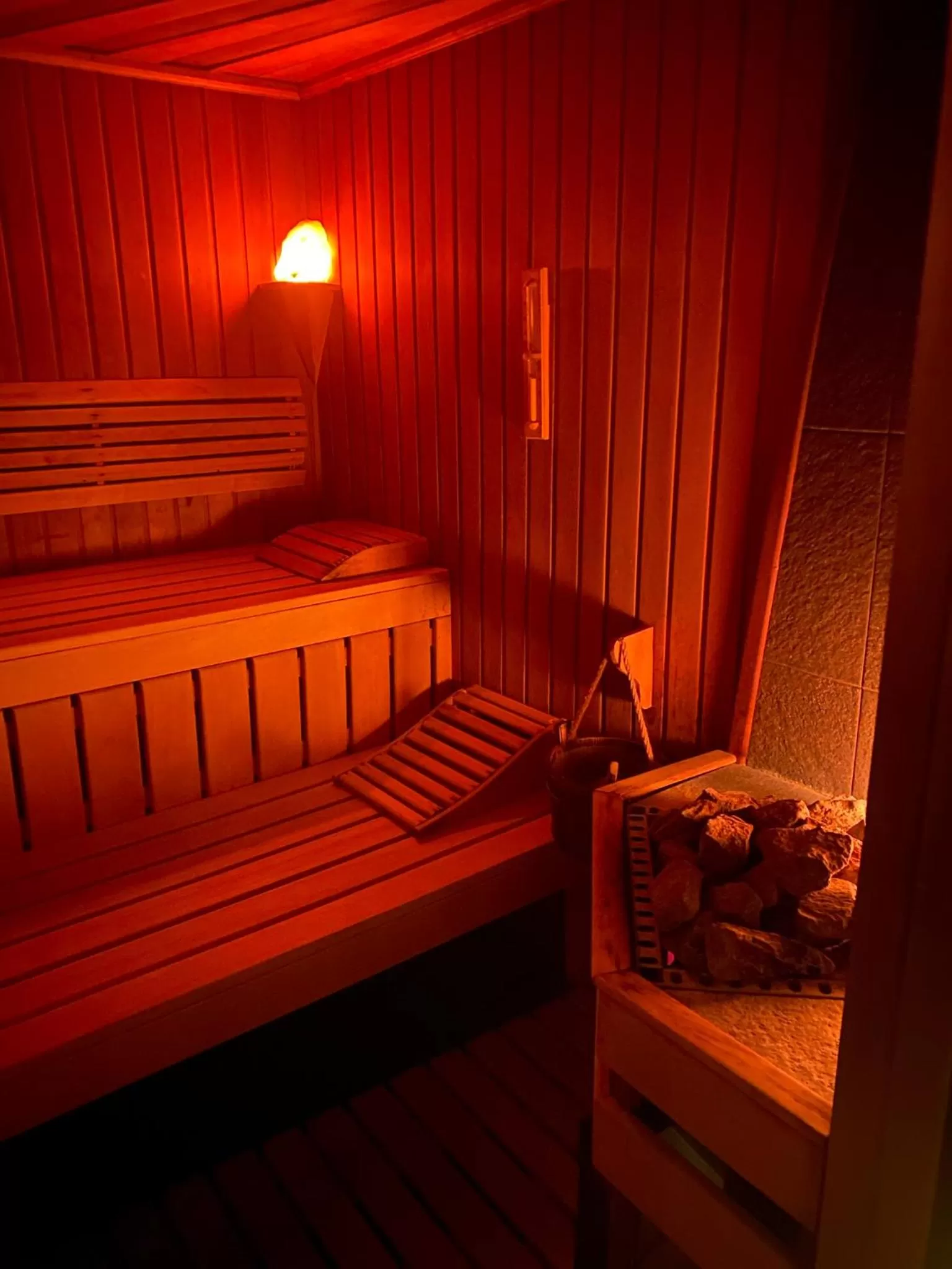 Sauna, Bed in Hotel Falko