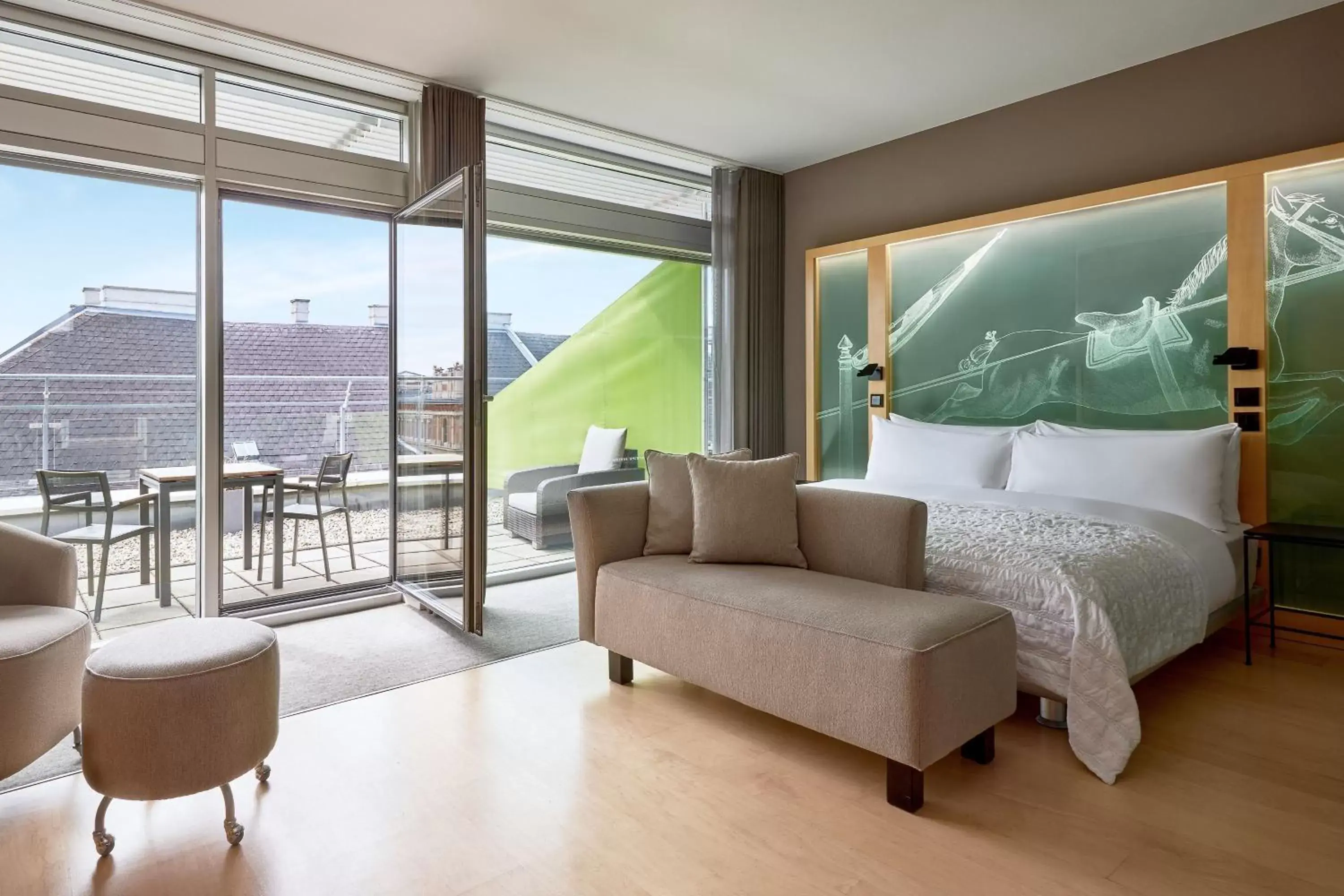 Rooftop Terrace Room with City View in Le Méridien Vienna Rooftop Terrace Room with City View in Le Méridien Vienna