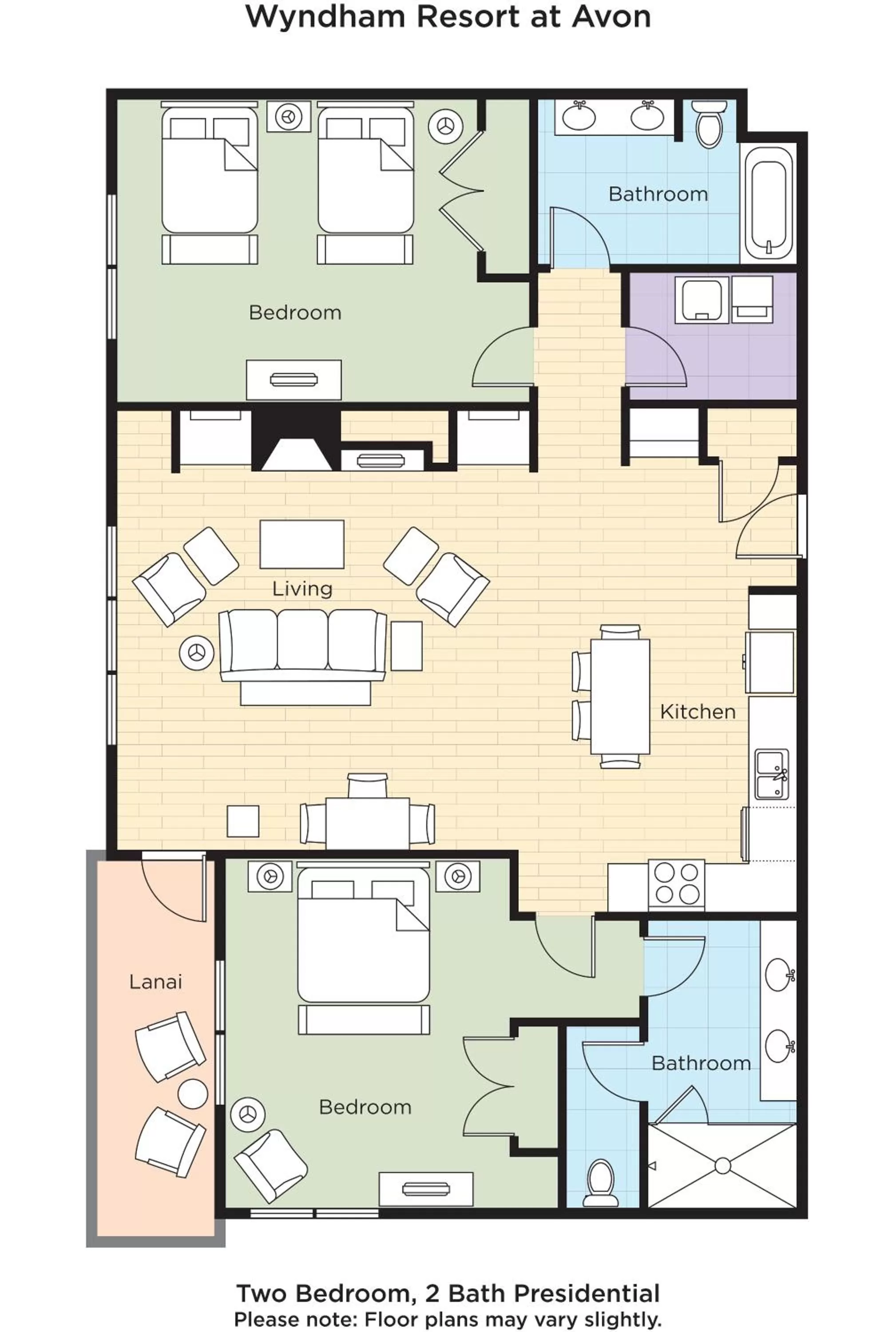 Floor plan in Club Wyndham Resort at Avon