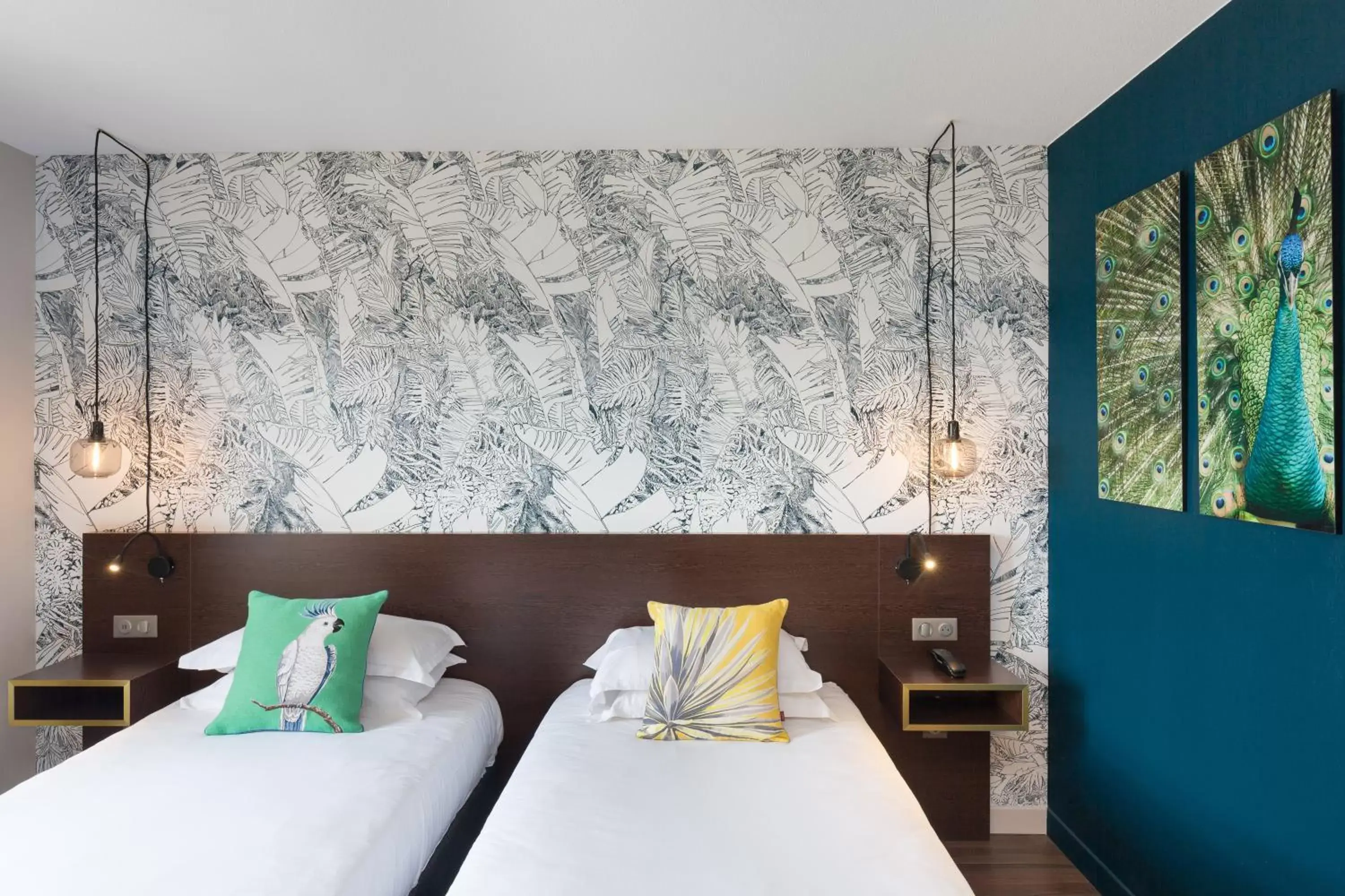 Standard Twin Room in Hôtel Birdy by Happyculture Standard Twin Room in Hôtel Birdy by Happyculture