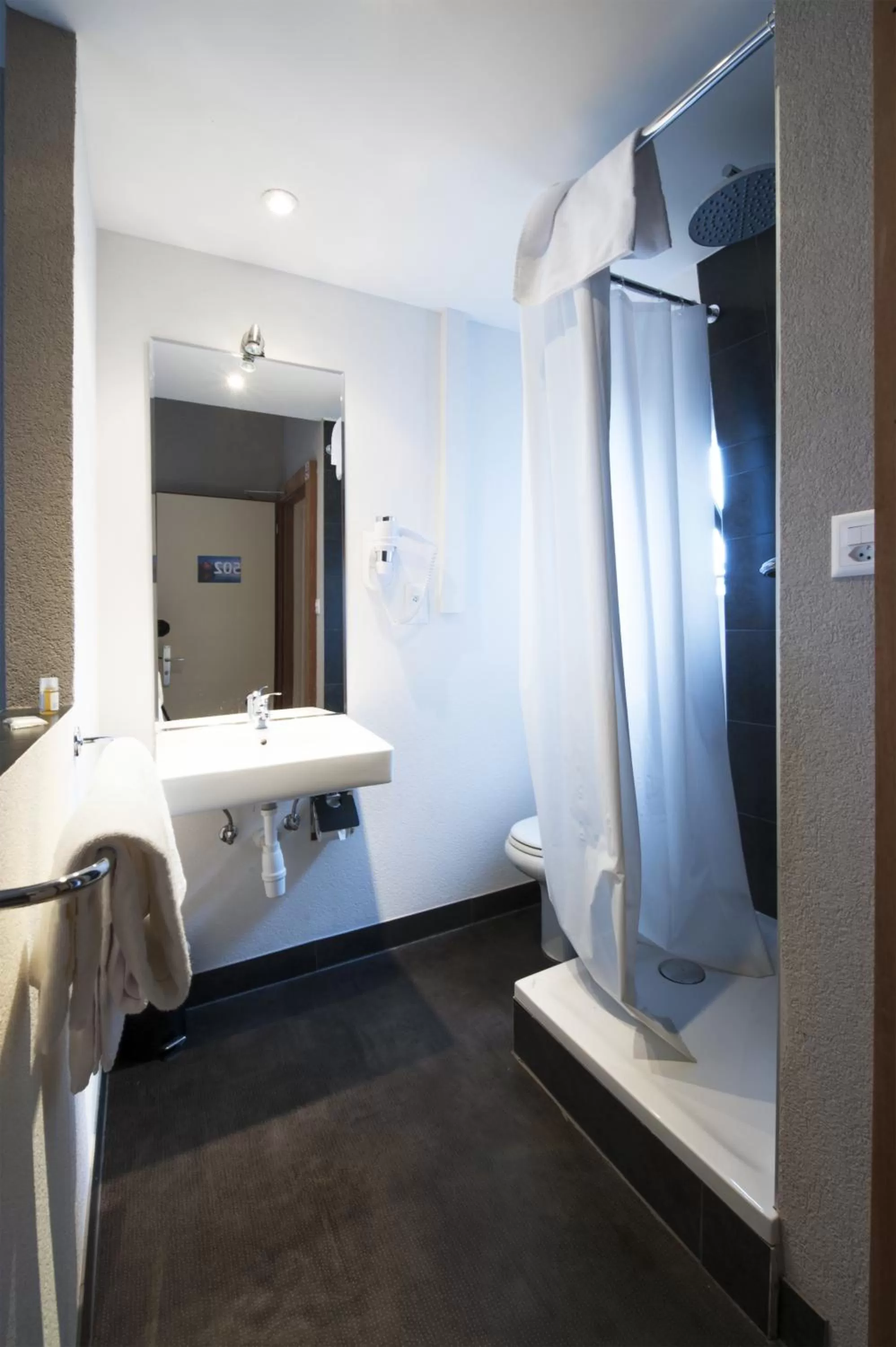 Bathroom, Bed in Hotel Parc & Lac