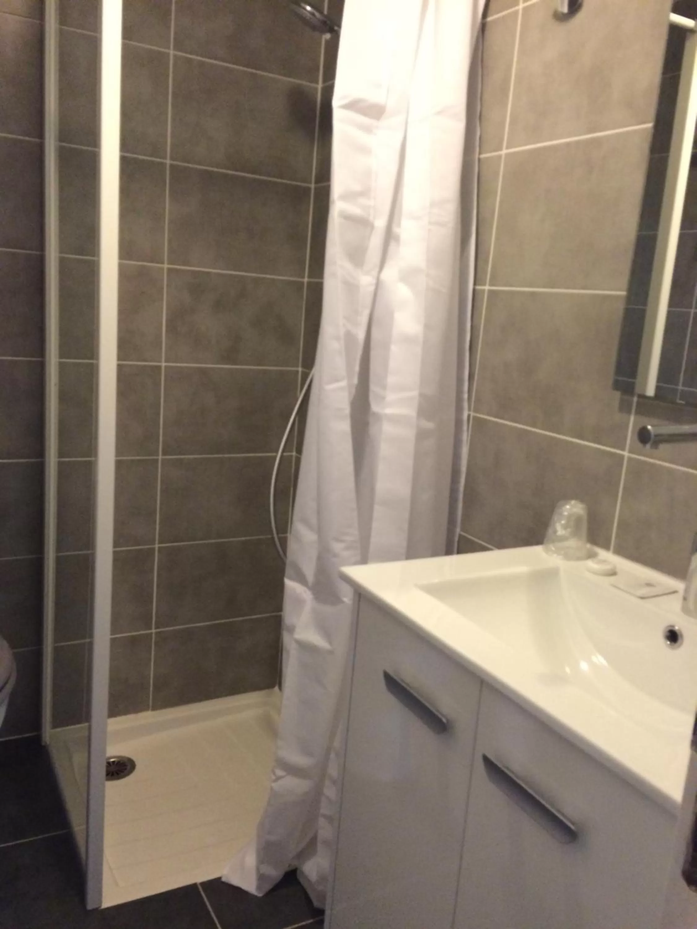 Shower in Hôtel Restaurant Le Provençal