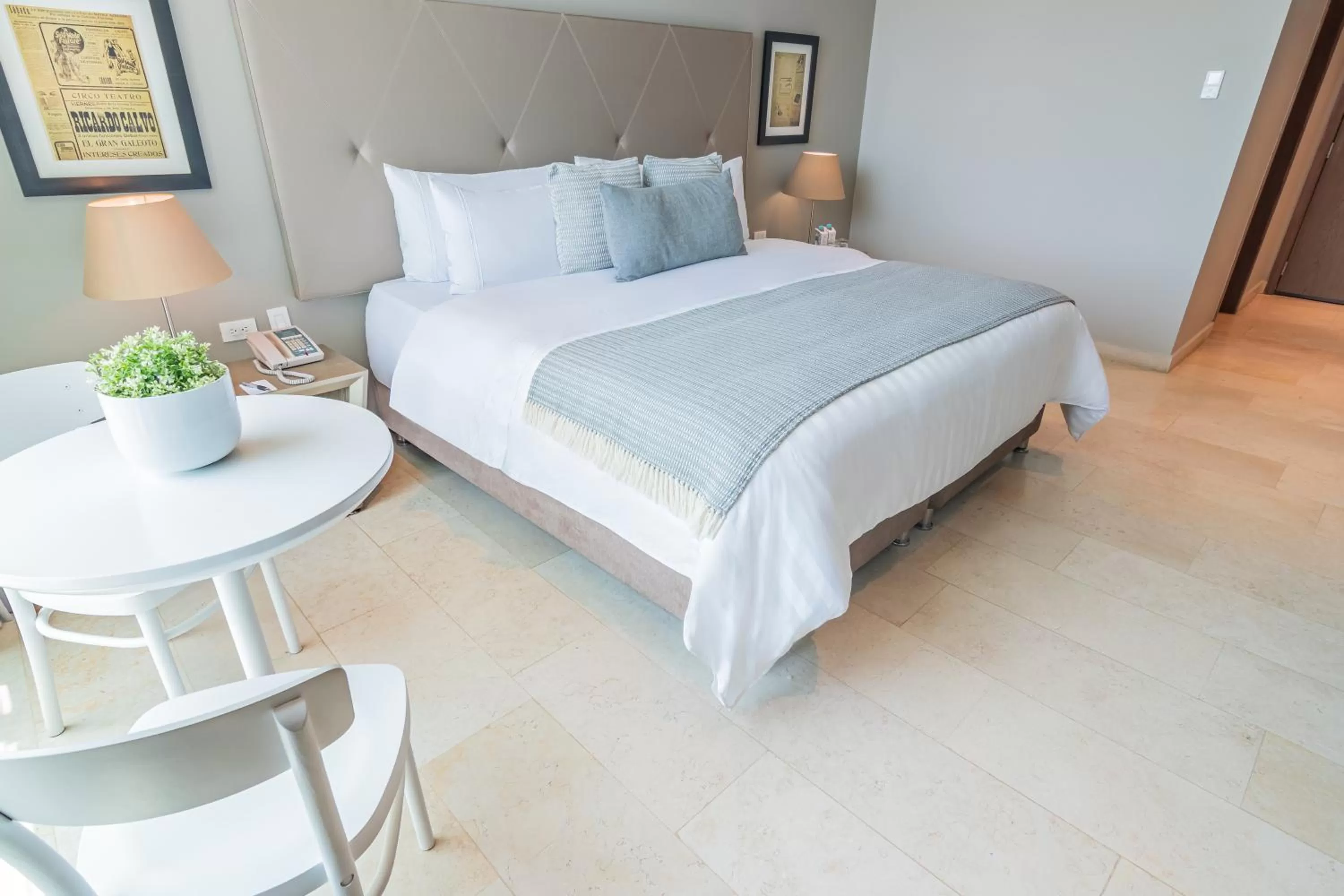 Bed in GHL San Lazaro Art Hotel