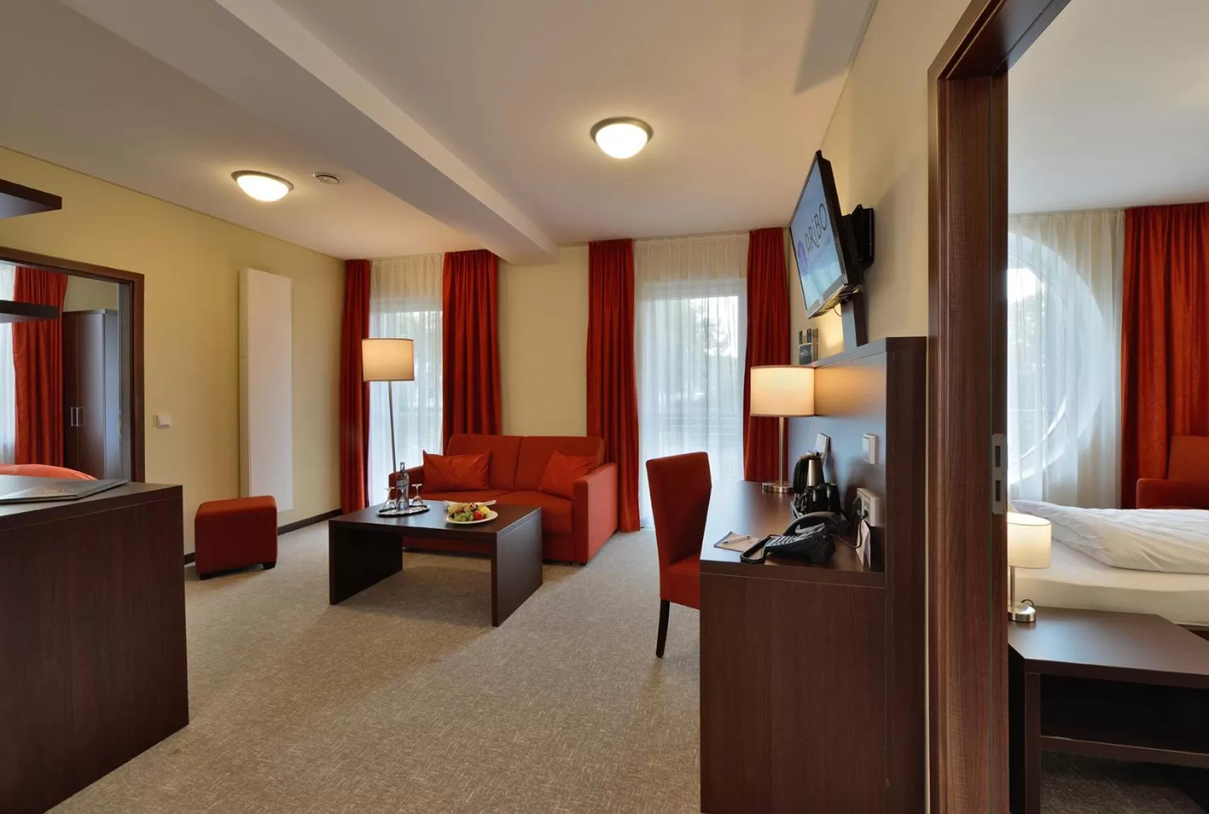 Photo of the whole room, Bed in Aribo Hotel