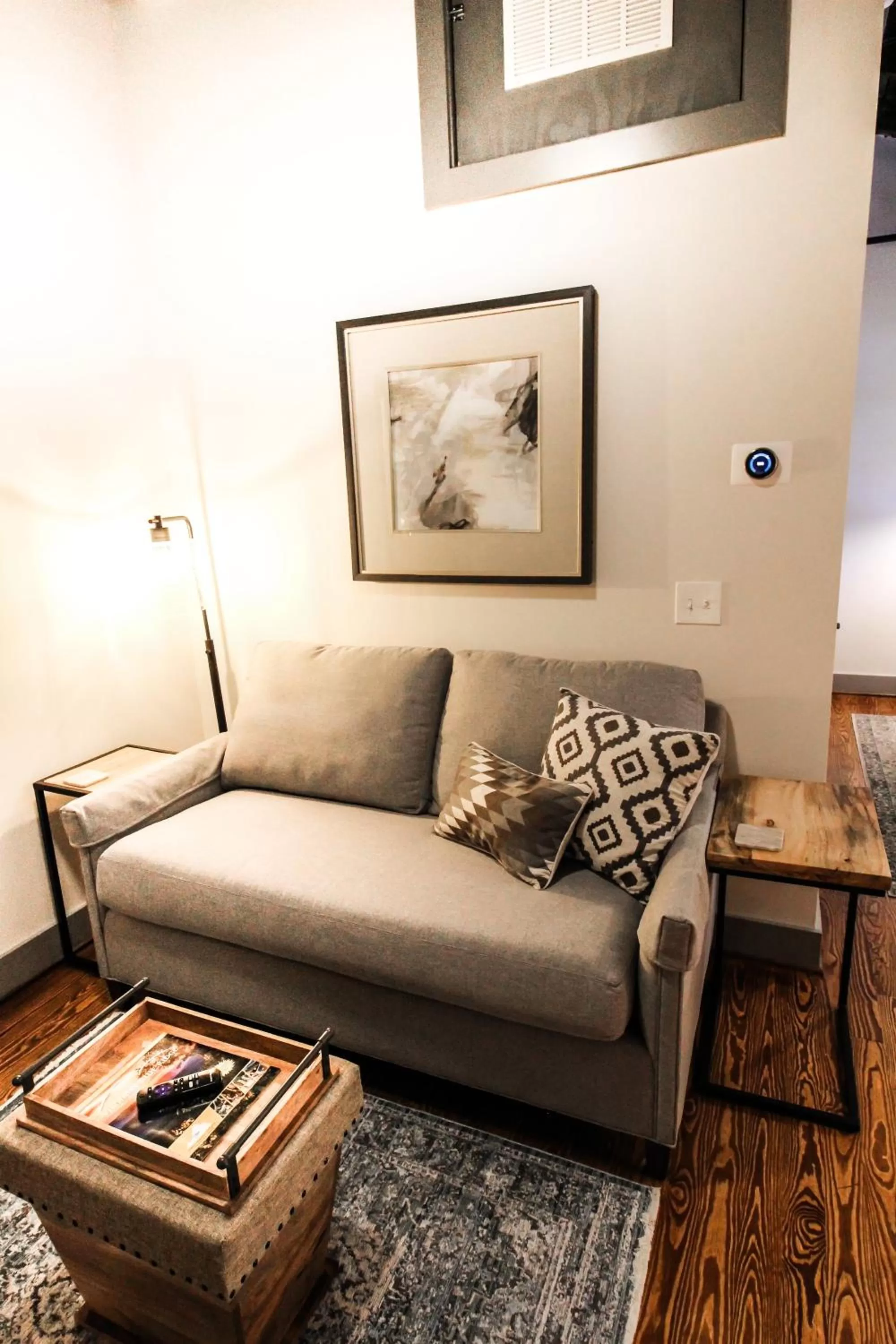 Living room in The Lofts at Downtown Salem