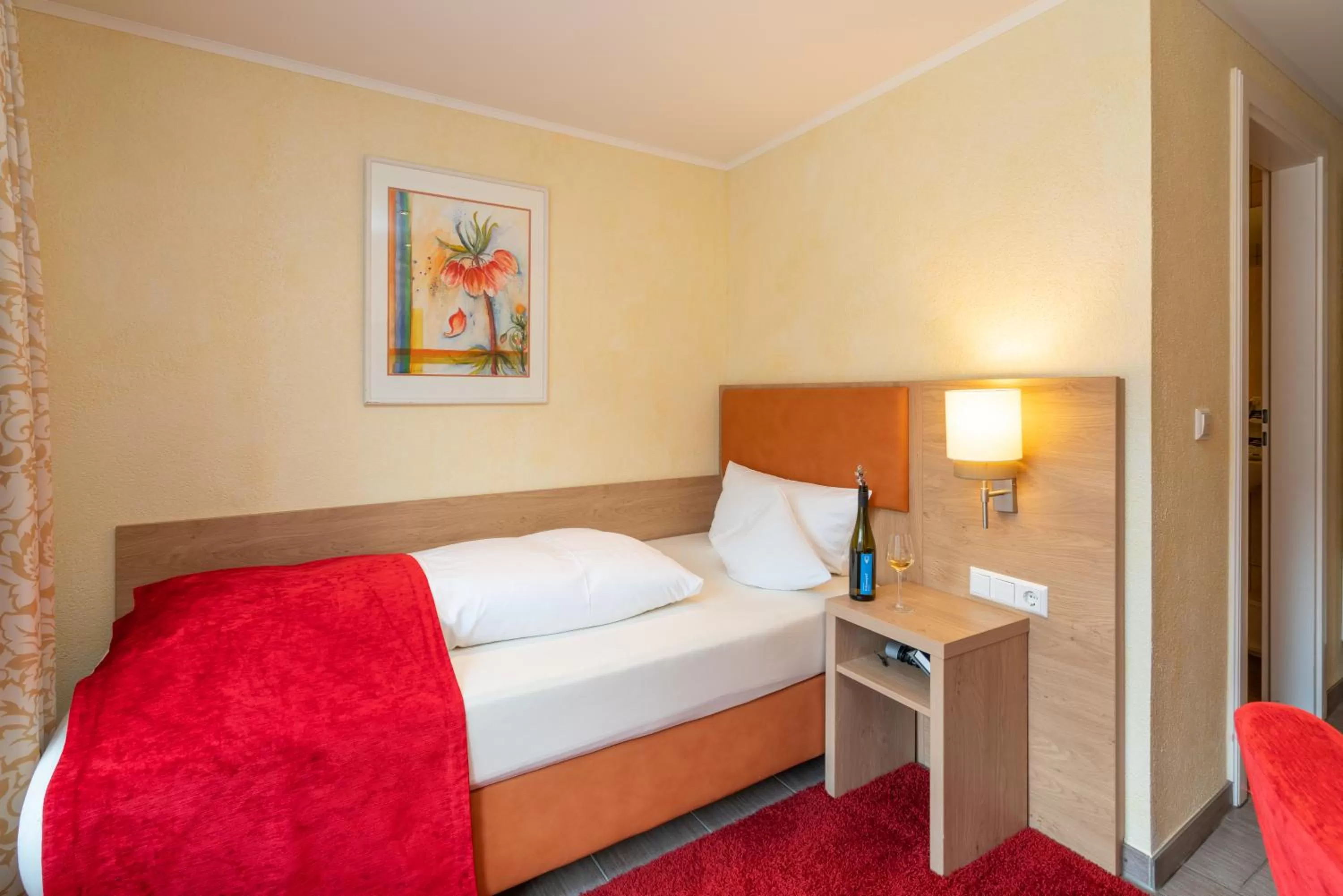 Comfort Single Room with view of Rhine River - single occupancy in Weinhotel Landsknecht