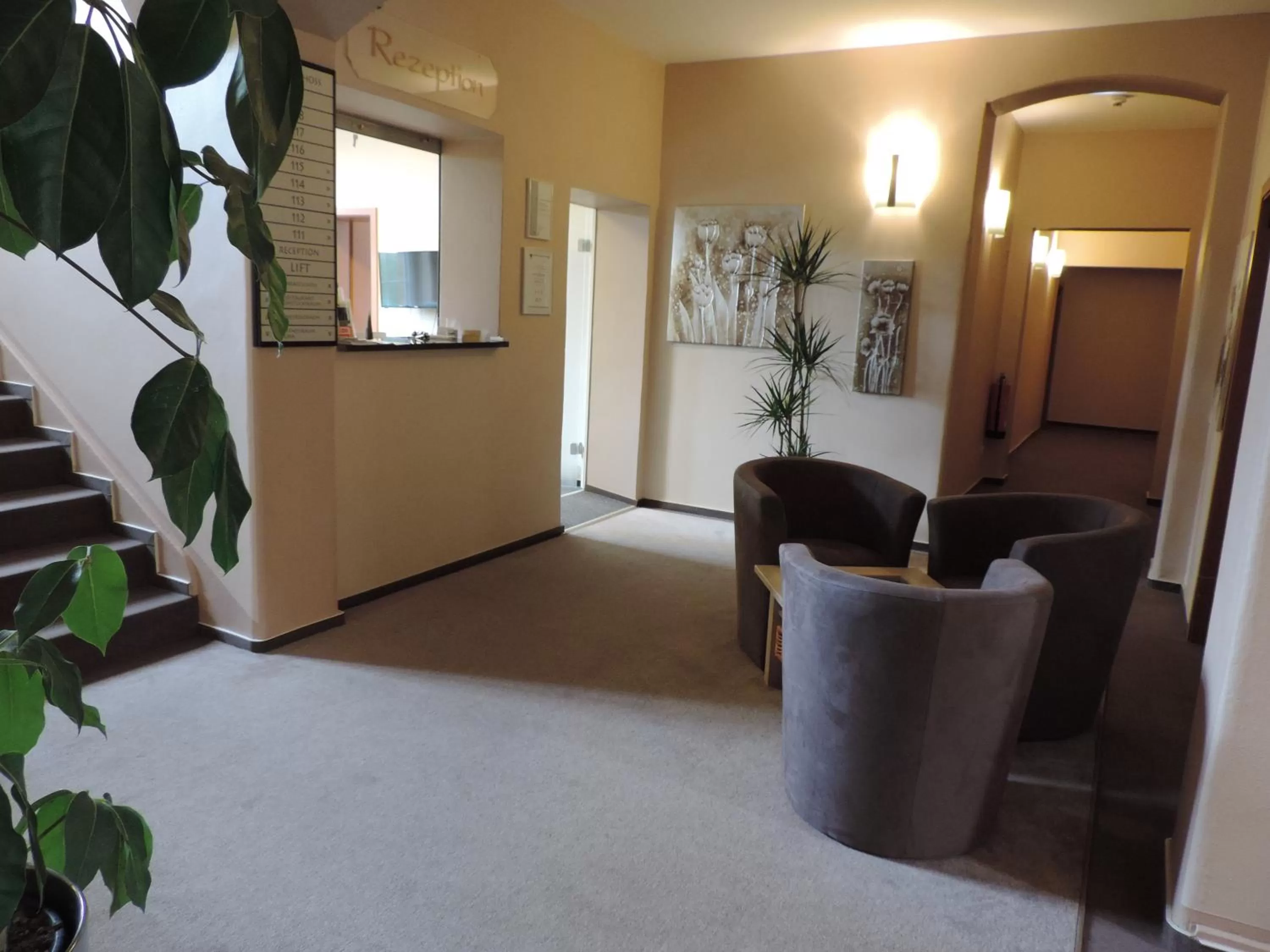 Lobby or reception in Hotel Carl von Clausewitz