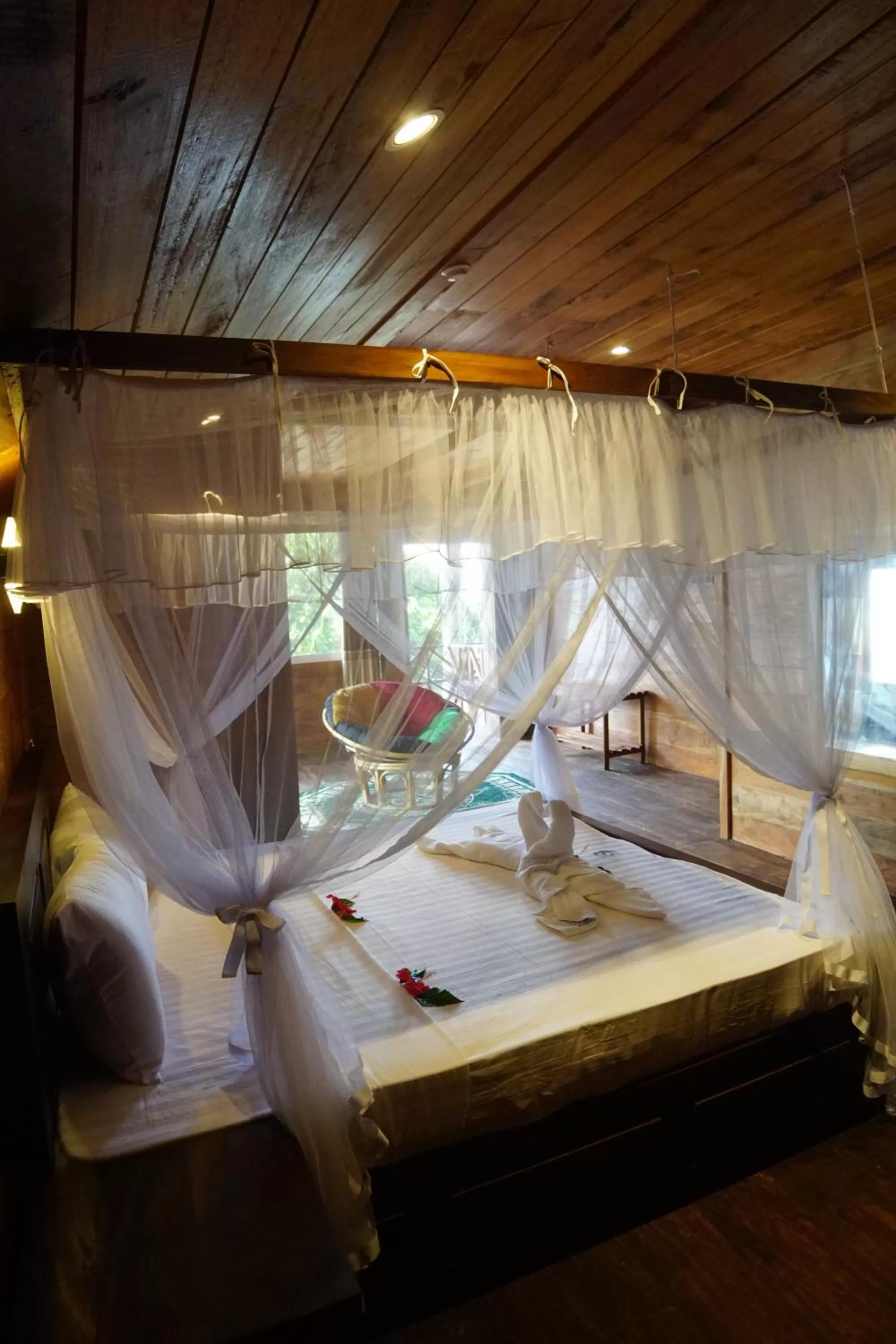 Bed in Turtle Bay Beach Resort