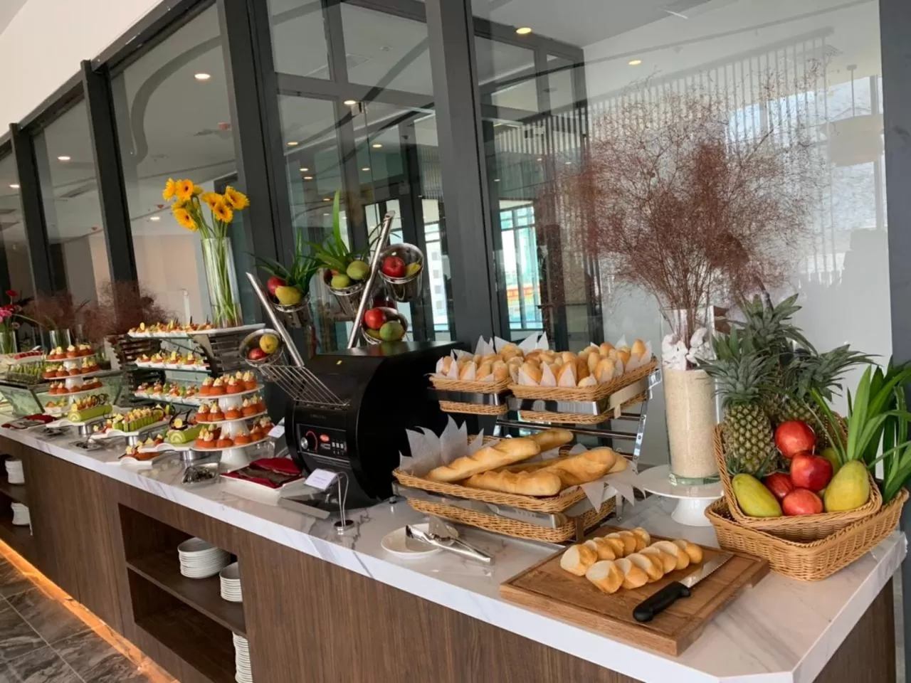 Buffet breakfast in DQua Hotel