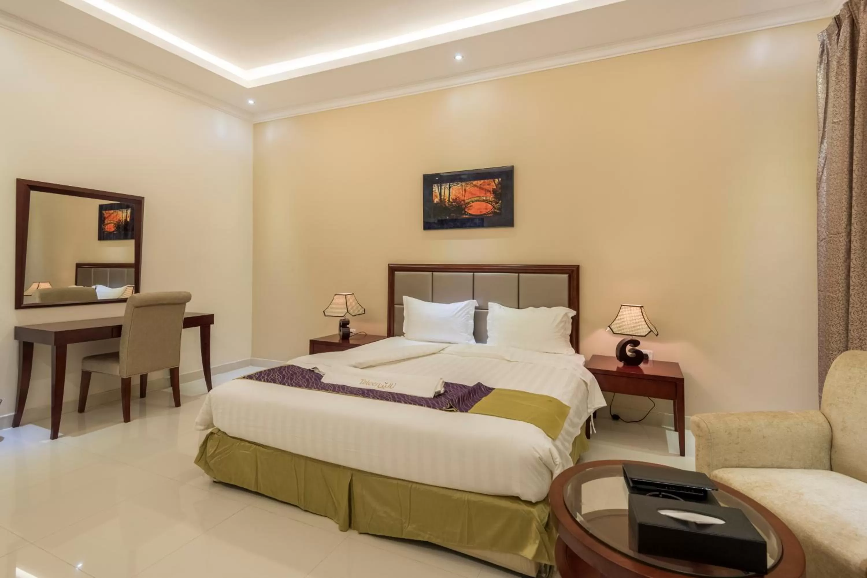 Bed in Taleen Serviced Apartments Al Nakheel
