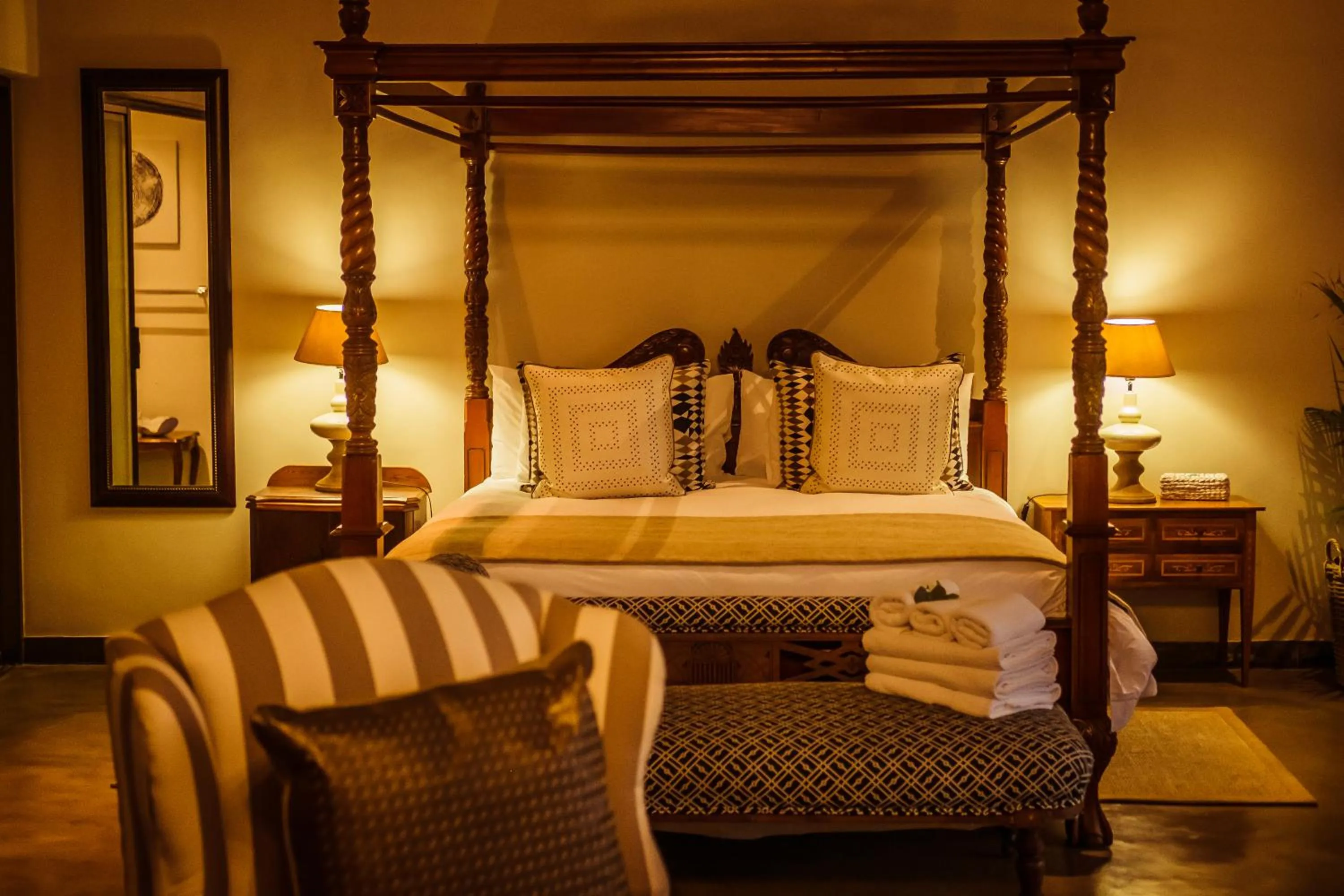 Bed in Bushveld Terrace Safari Hotel, Lodge & Spa
