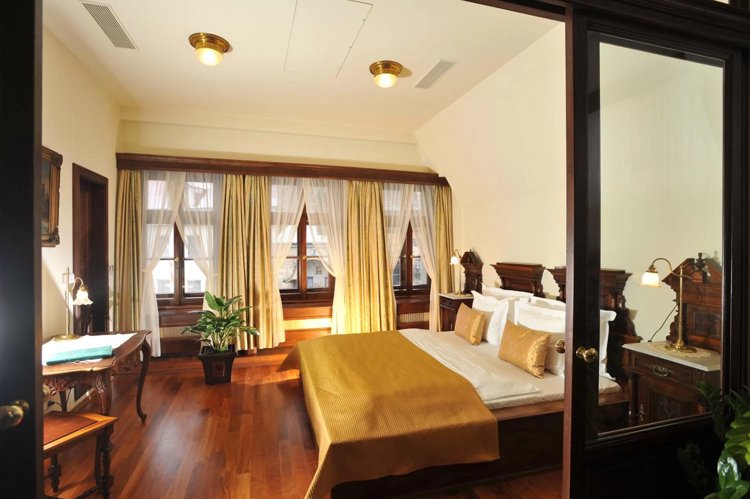 Bed in Grand Hotel Praha