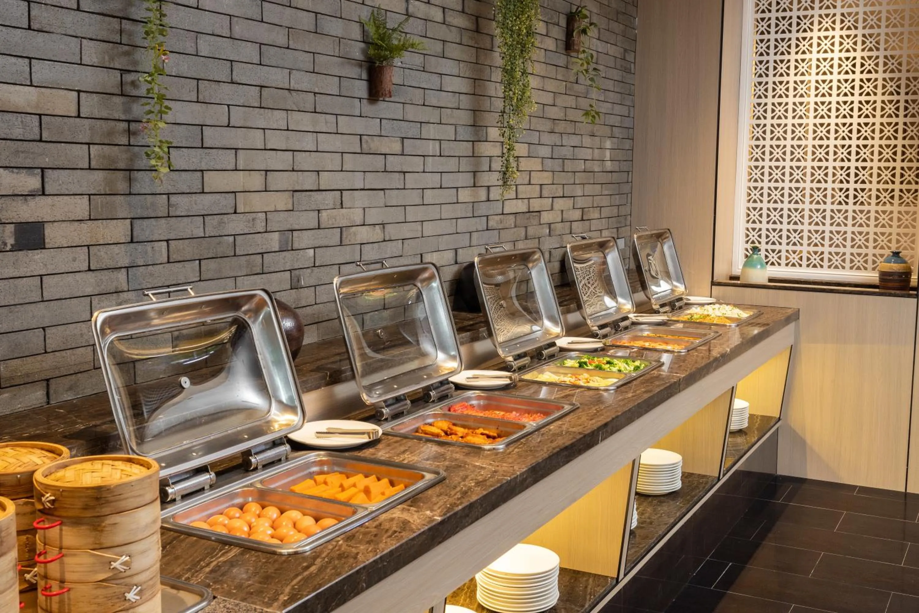 Buffet breakfast in Bali Yating Hotel