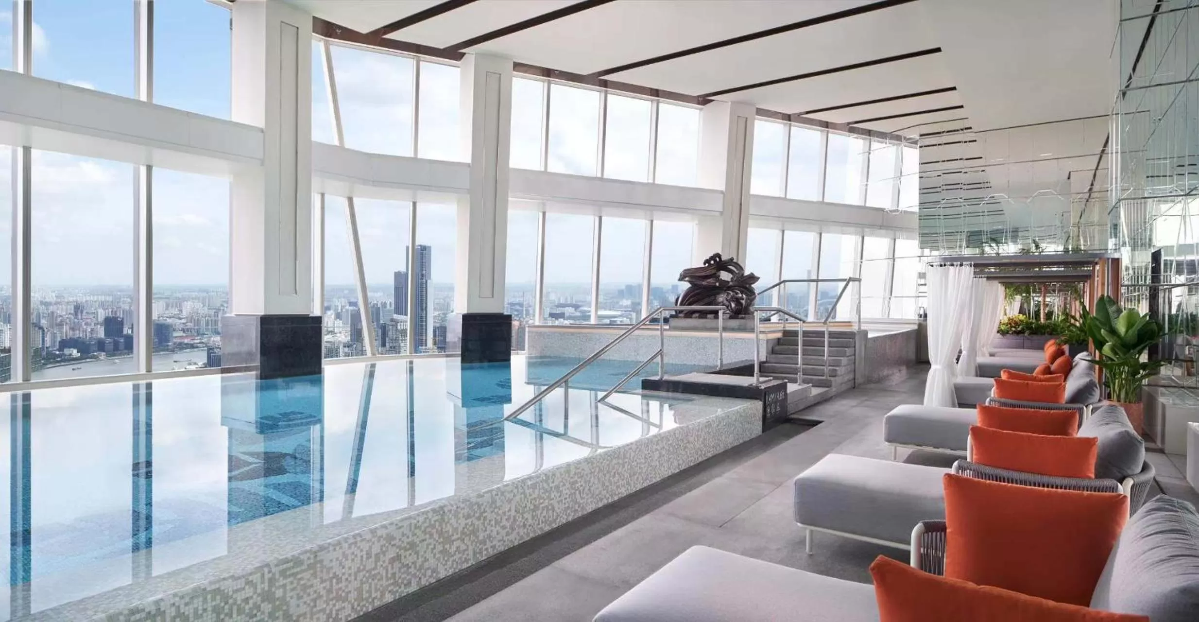 Swimming pool in The Ritz-Carlton Shanghai, Pudong