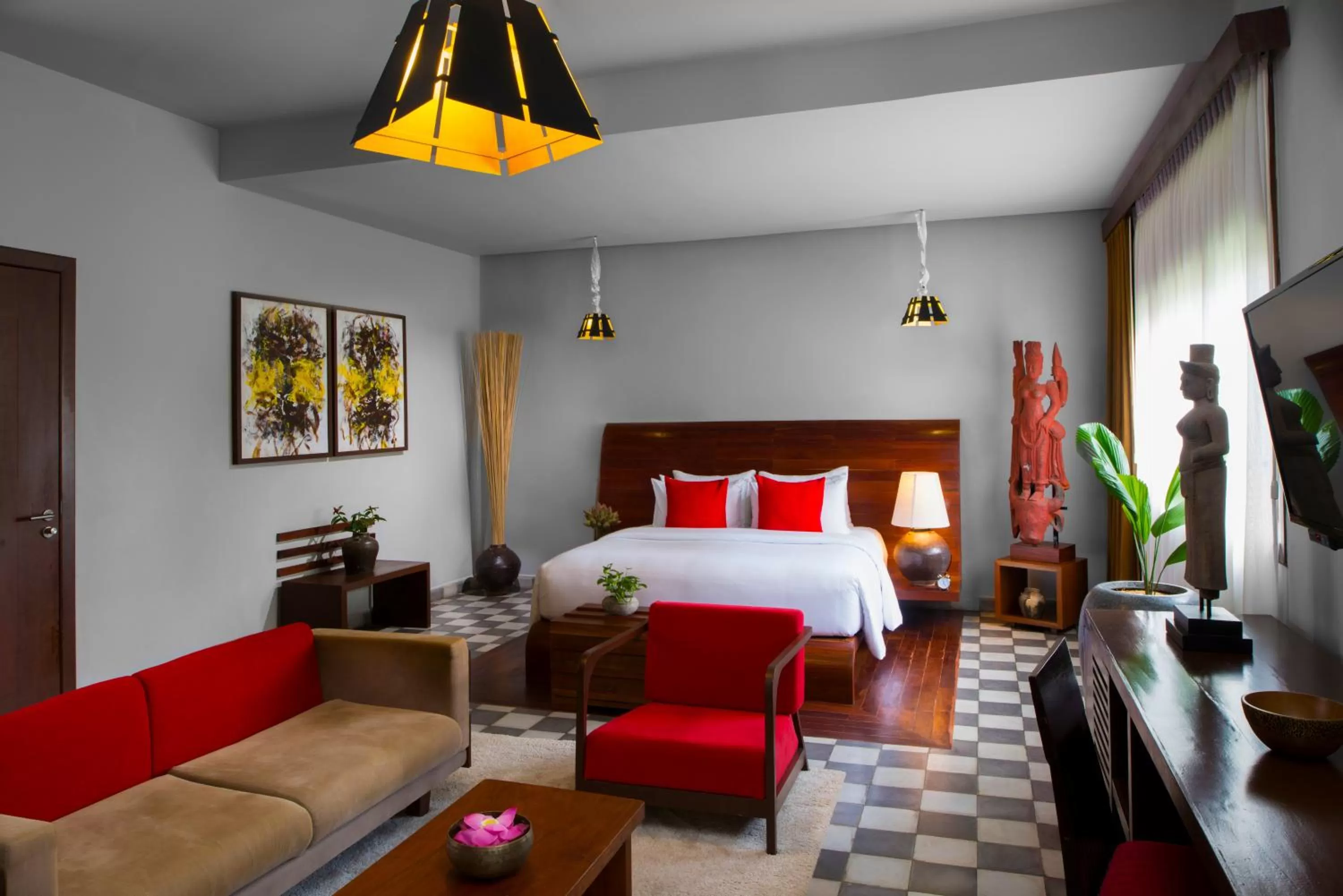 Bed in Sokkhak Boutique Resort & Spa