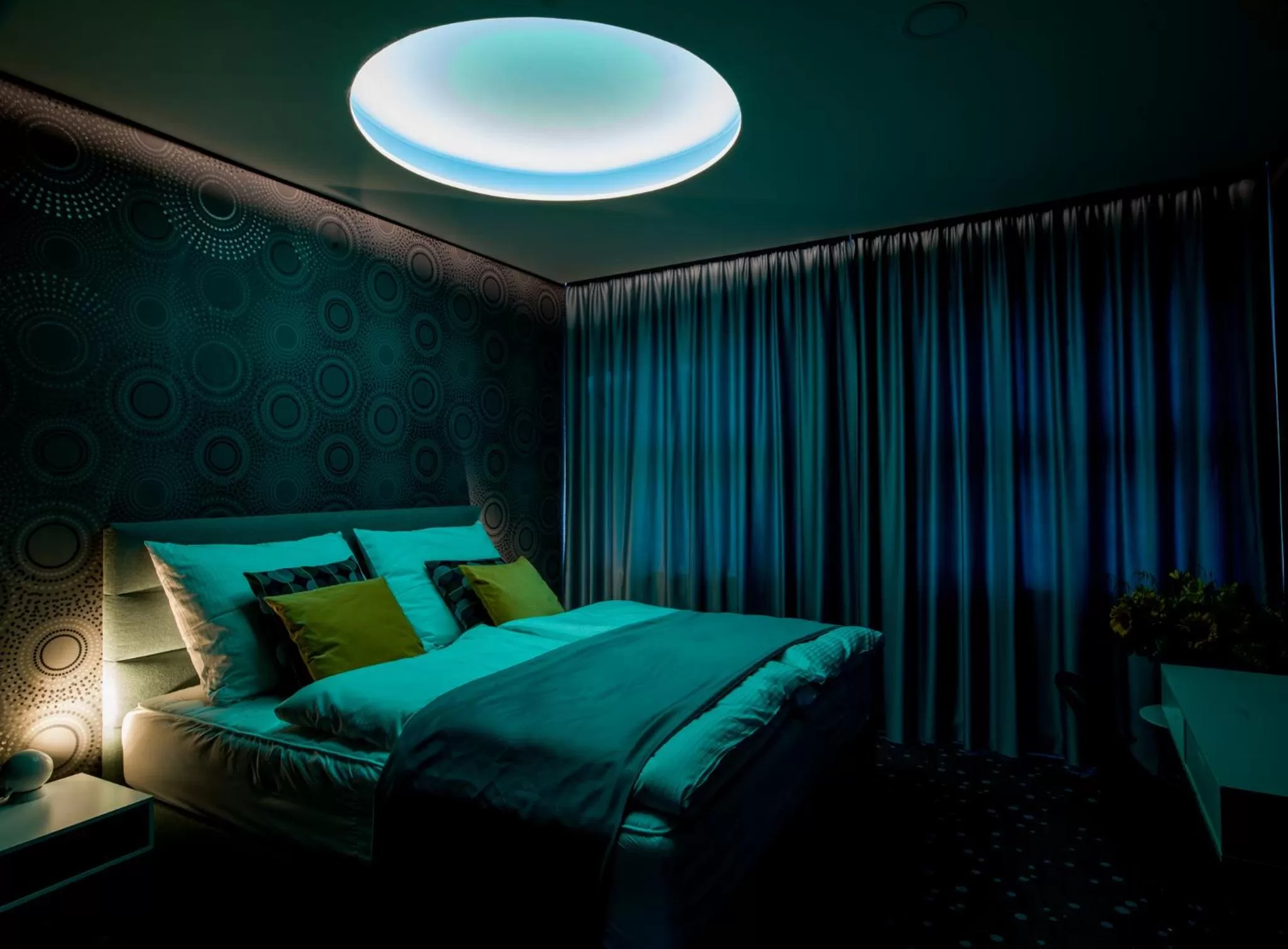 Bedroom, Bed in Rooftop Planet Prague Hotel