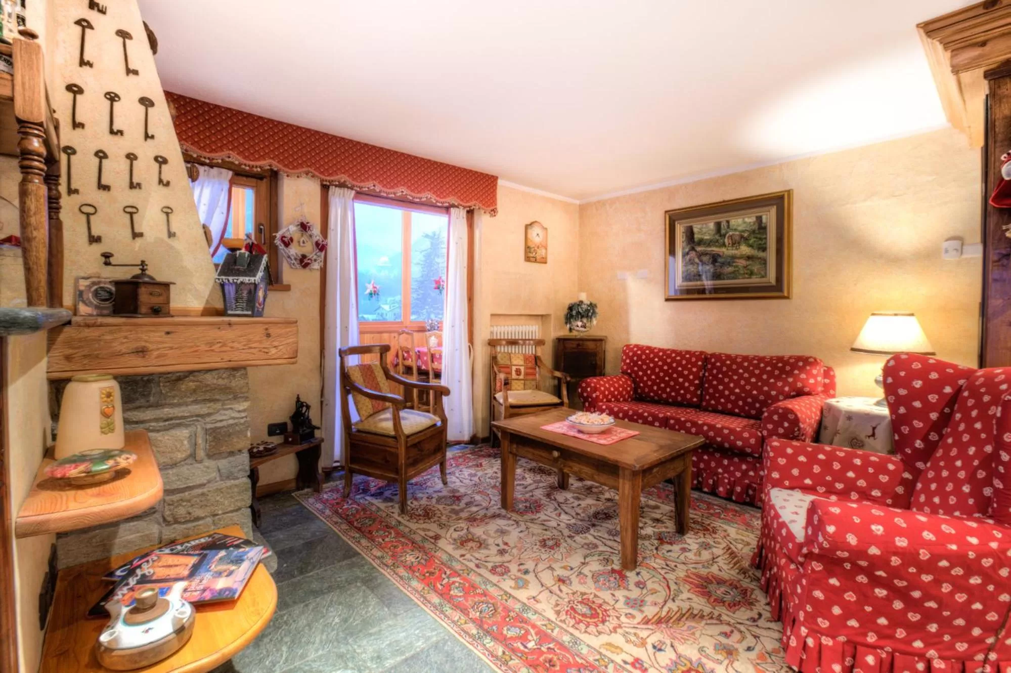 Communal lounge/ TV room in Hotel Lo Campagnar