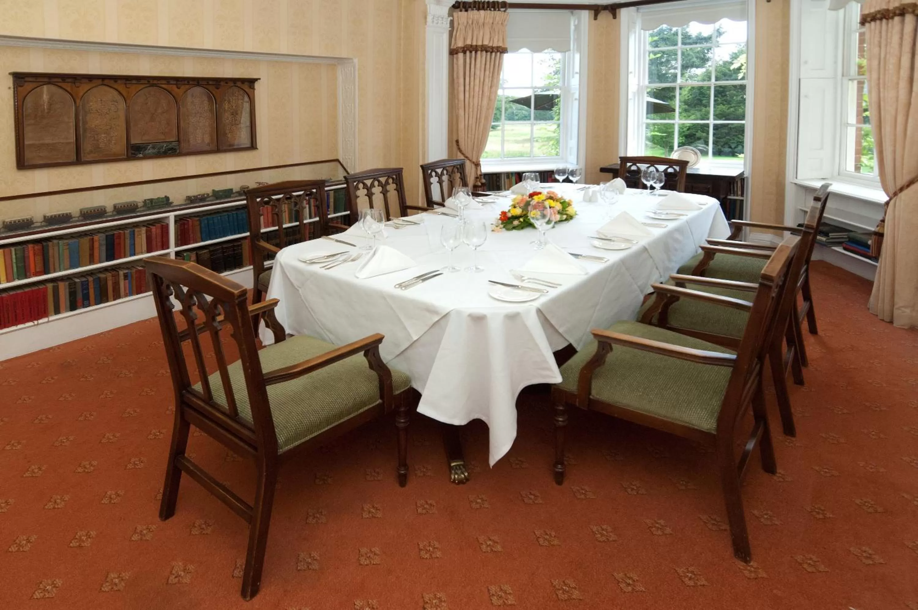 Dining area in Flitwick Manor Hotel