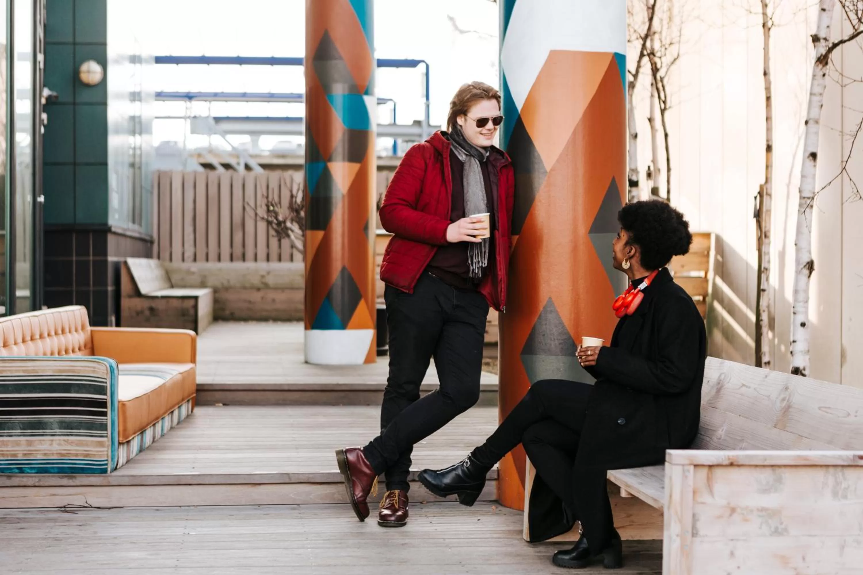 Patio in The Hague Teleport Hotel - Free Parking