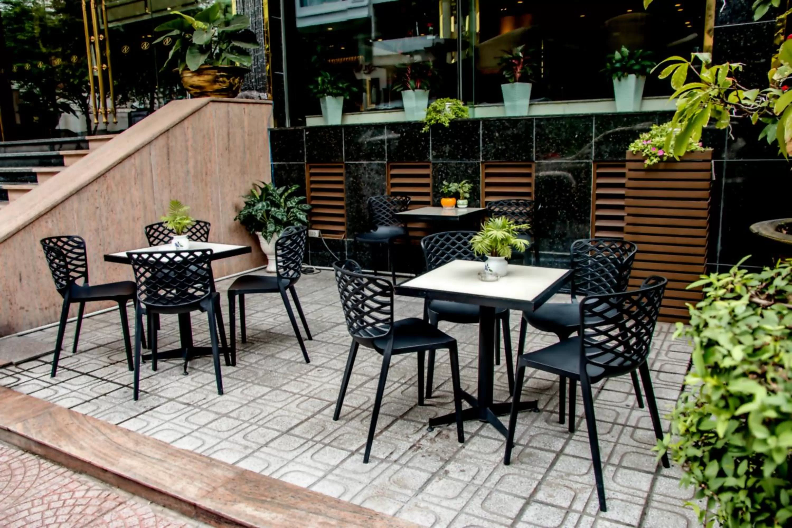 Patio in Northern Saigon Hotel