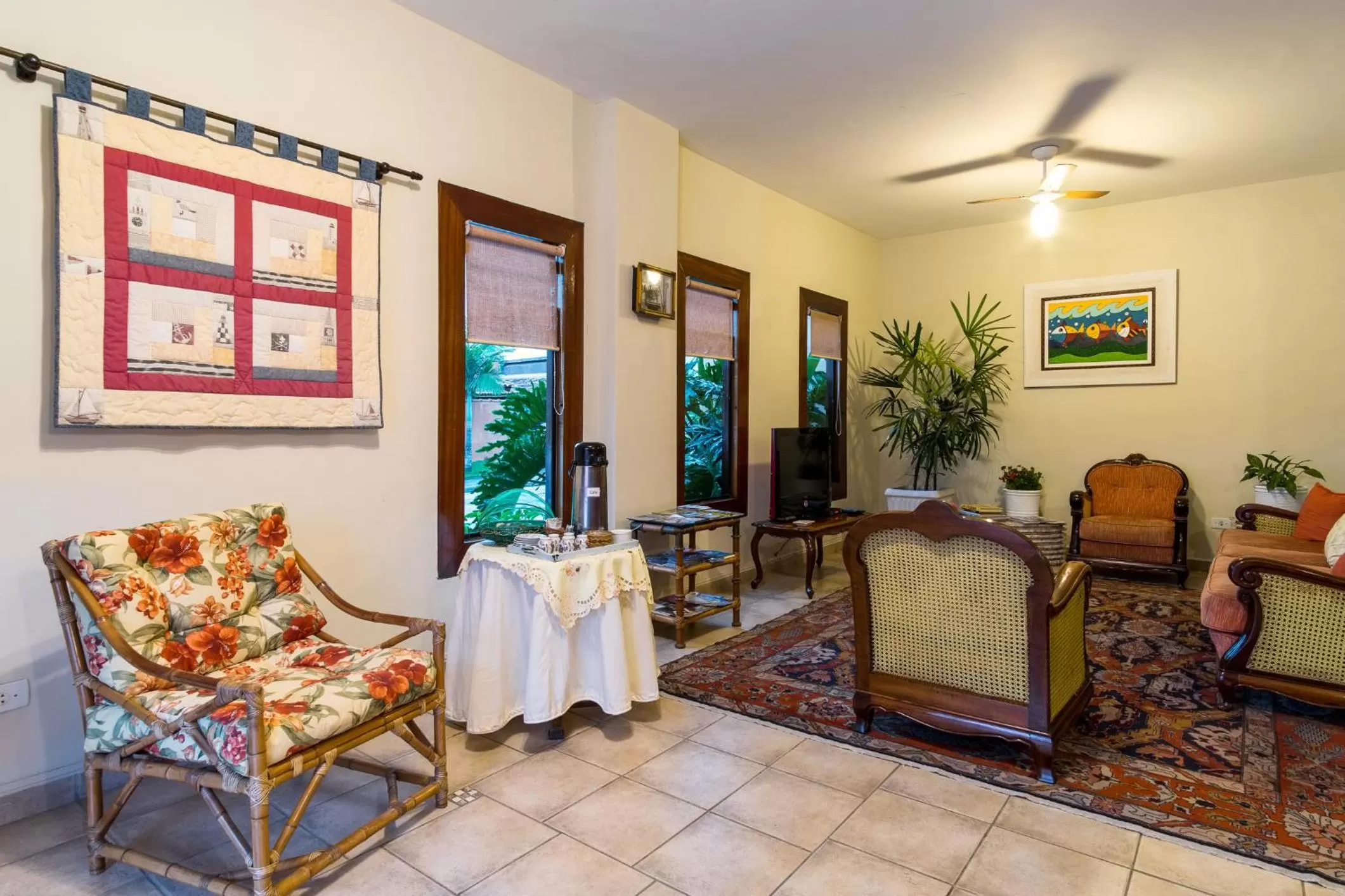 Living room in Pousada Mar Azul