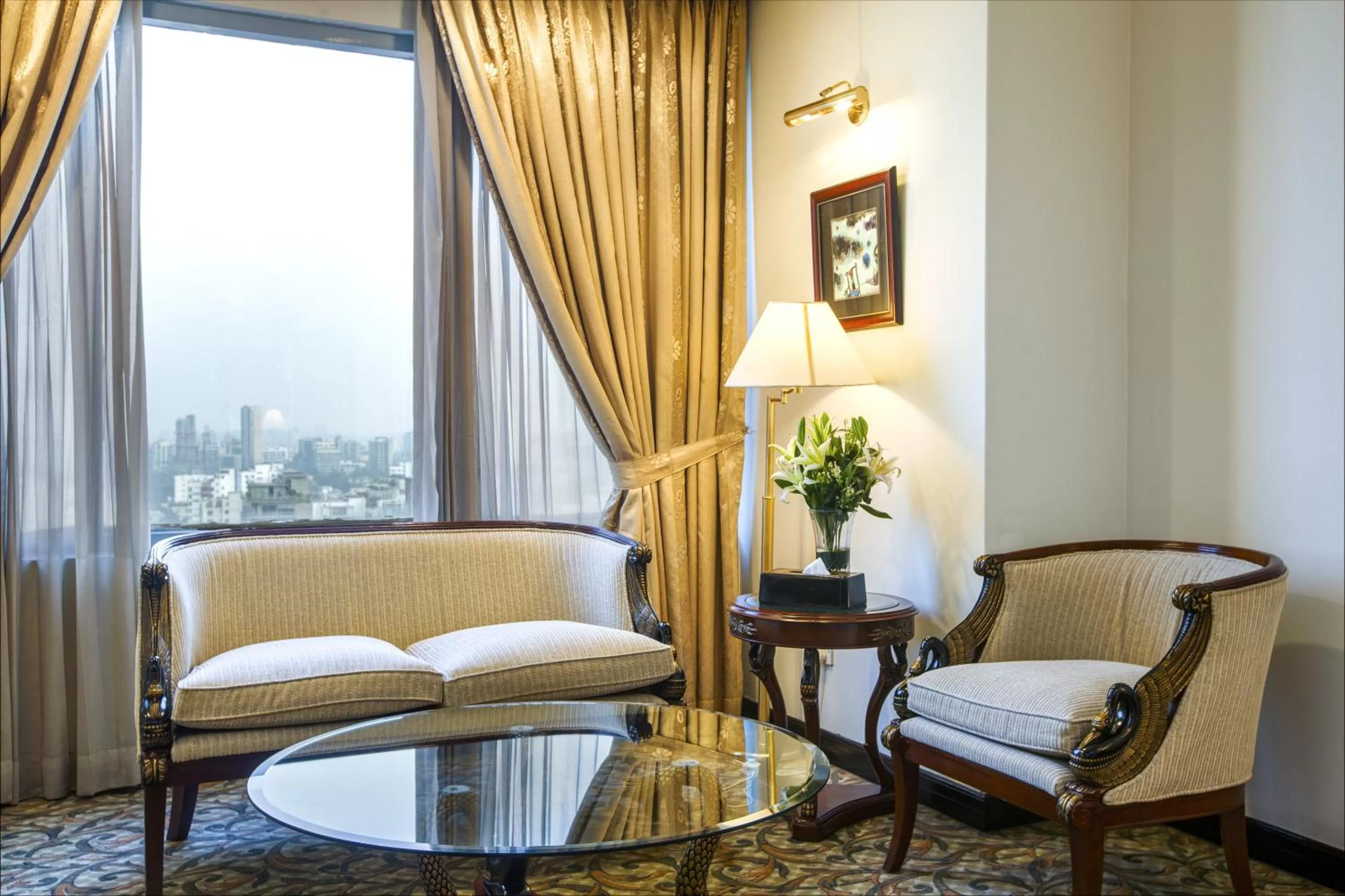 Seating area in Hotel Sarina