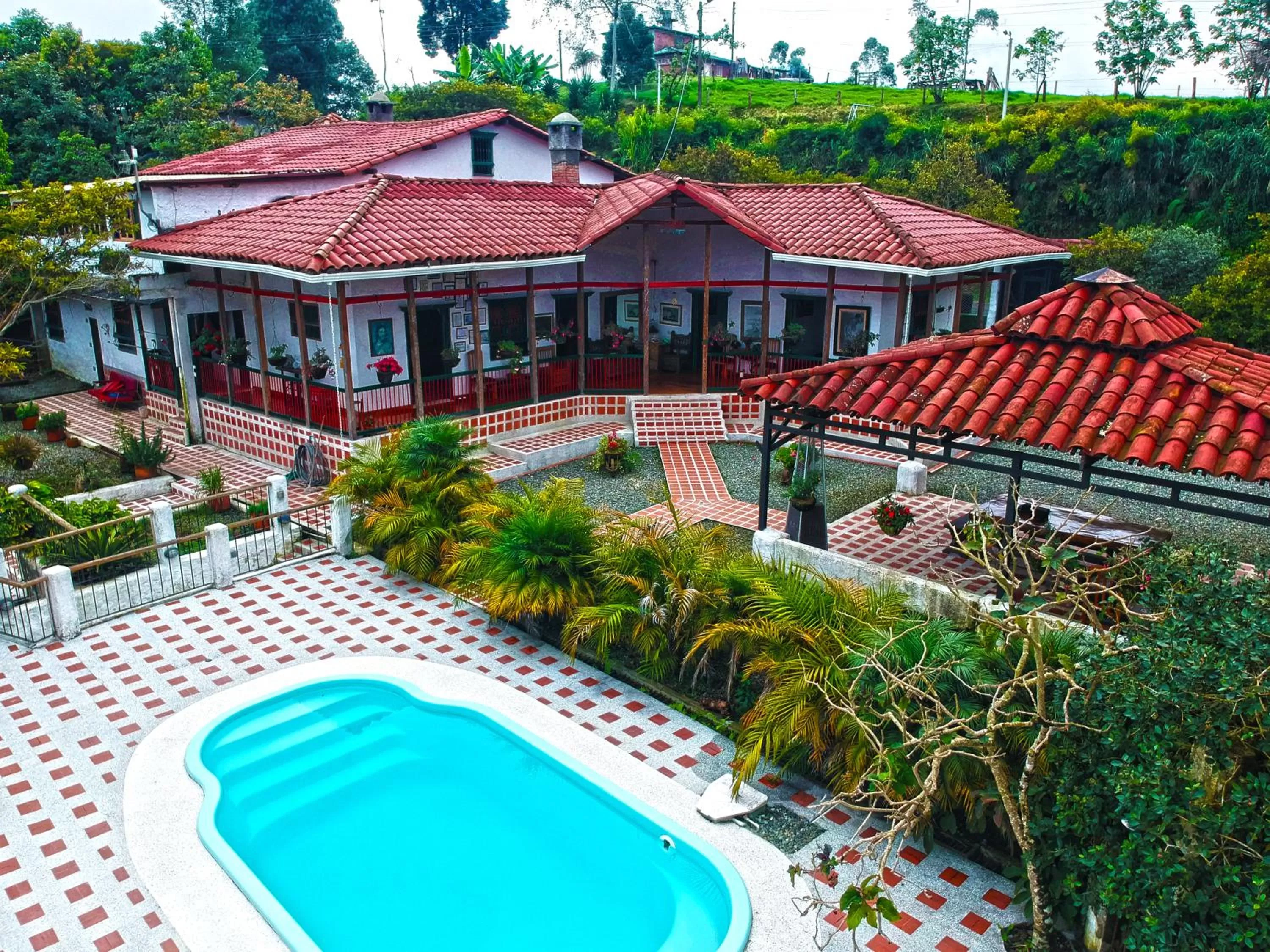 Swimming pool, Pool View in Finca Campestre La Adelita B&B