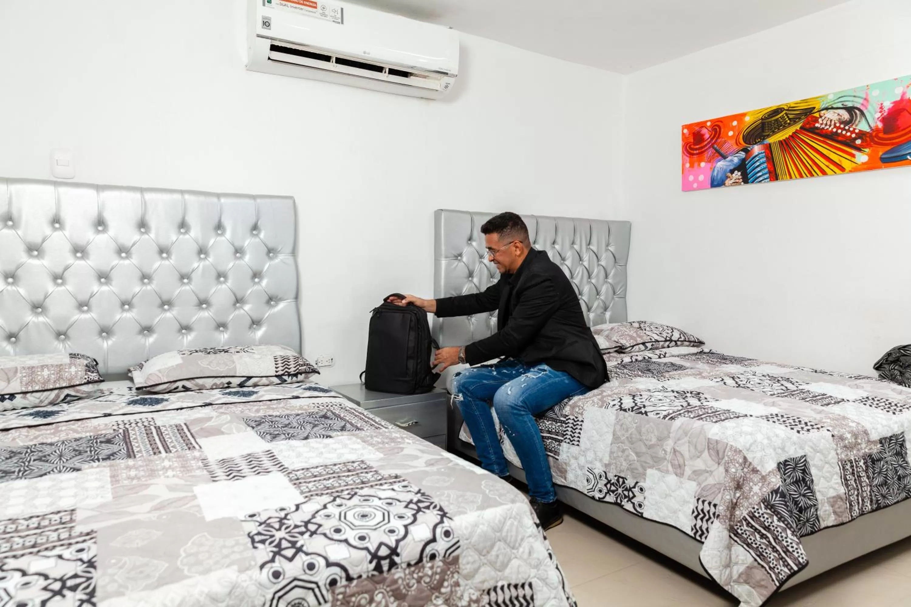 Bed in Hotel Galanni