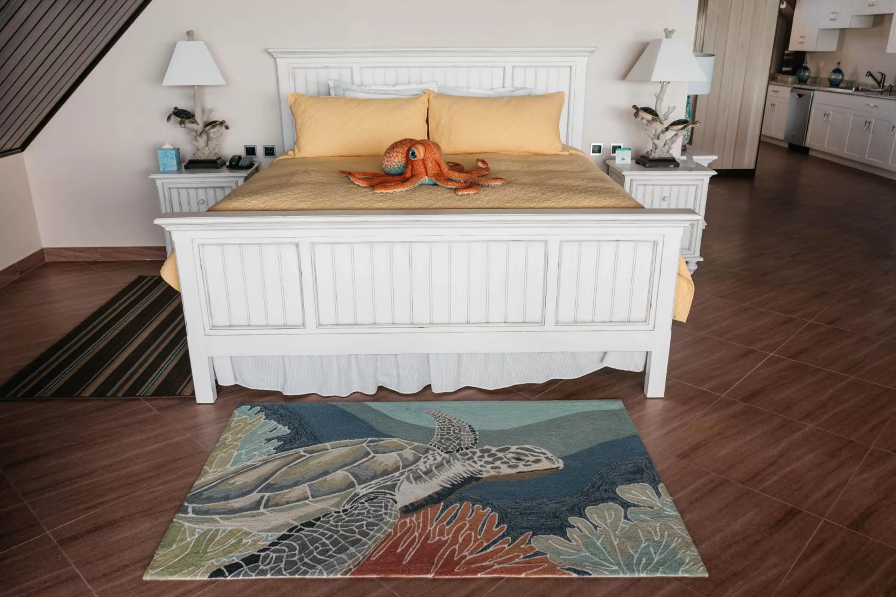 Bed in Surfrider Resort Hotel