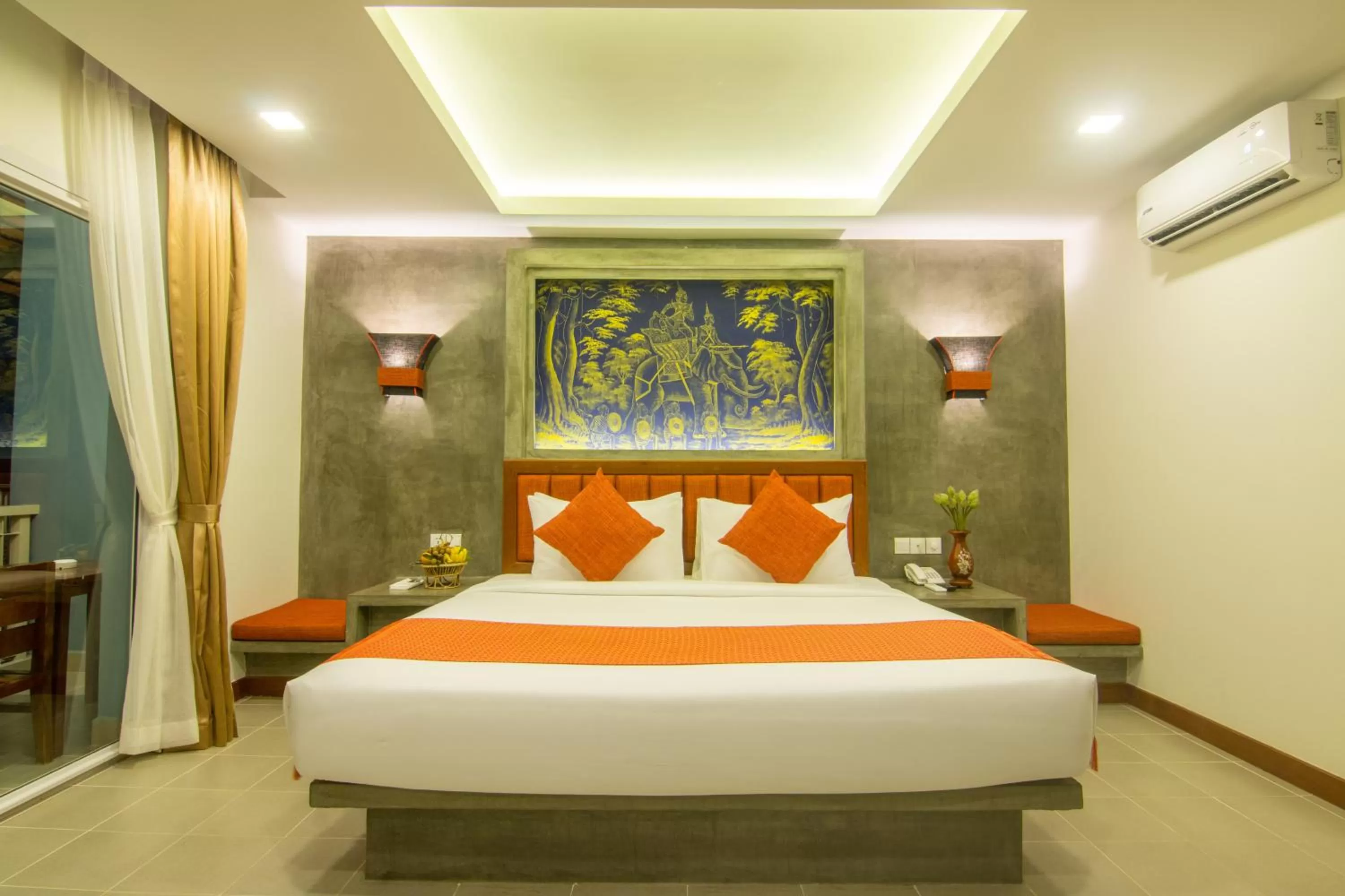 Shower, Bed in Chhay Long Angkor Boutique Hotel Siem Reap