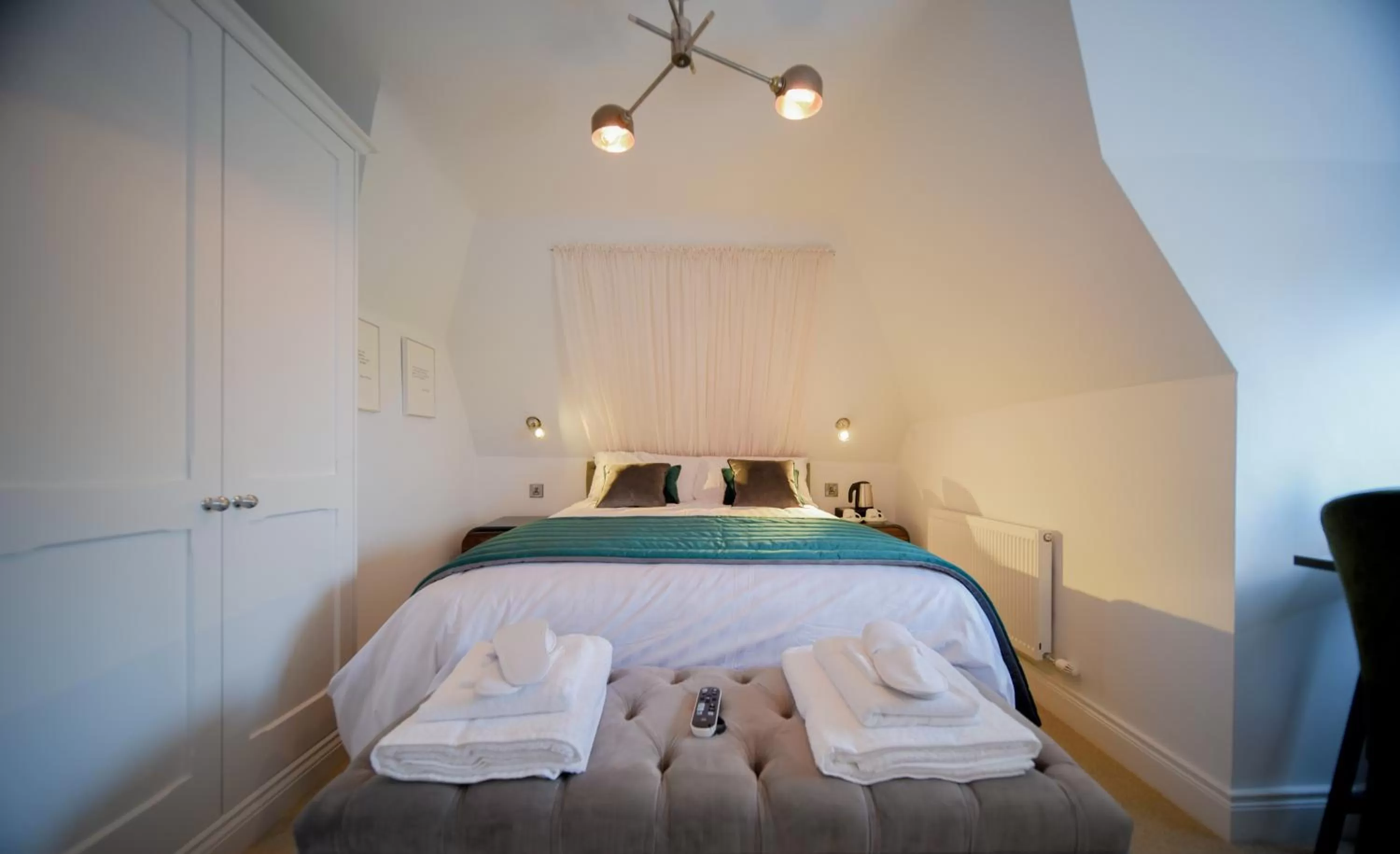 Bed in The Strand Hotel, the former residence of Oscar Wilde