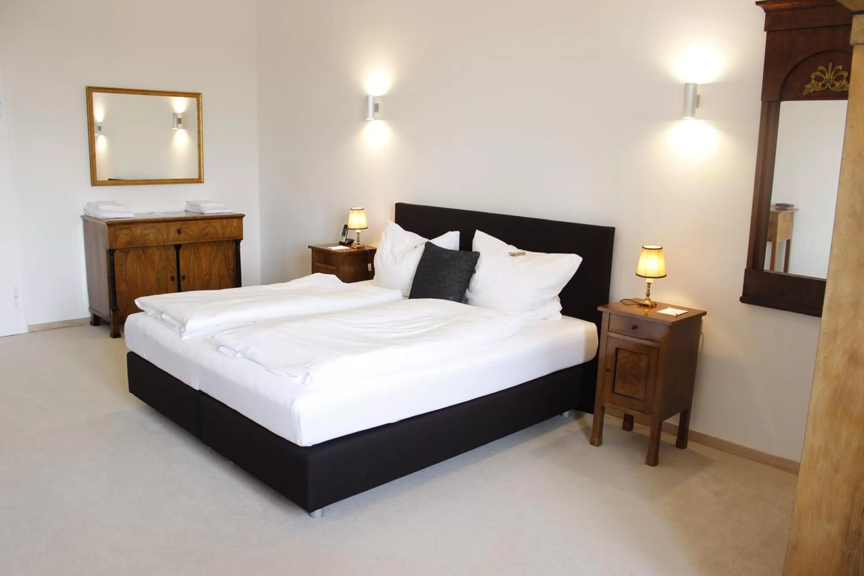 Decorative detail, Bed in BioHotel Schloss Kirchberg