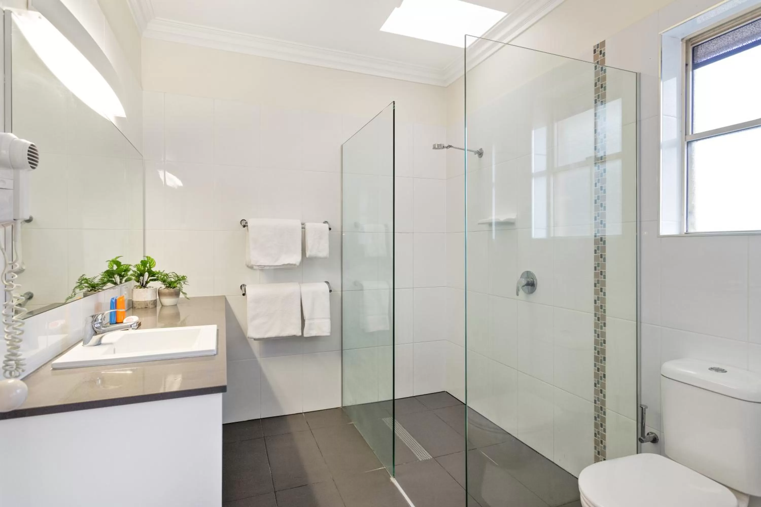 Shower in Coopers Colonial Motel