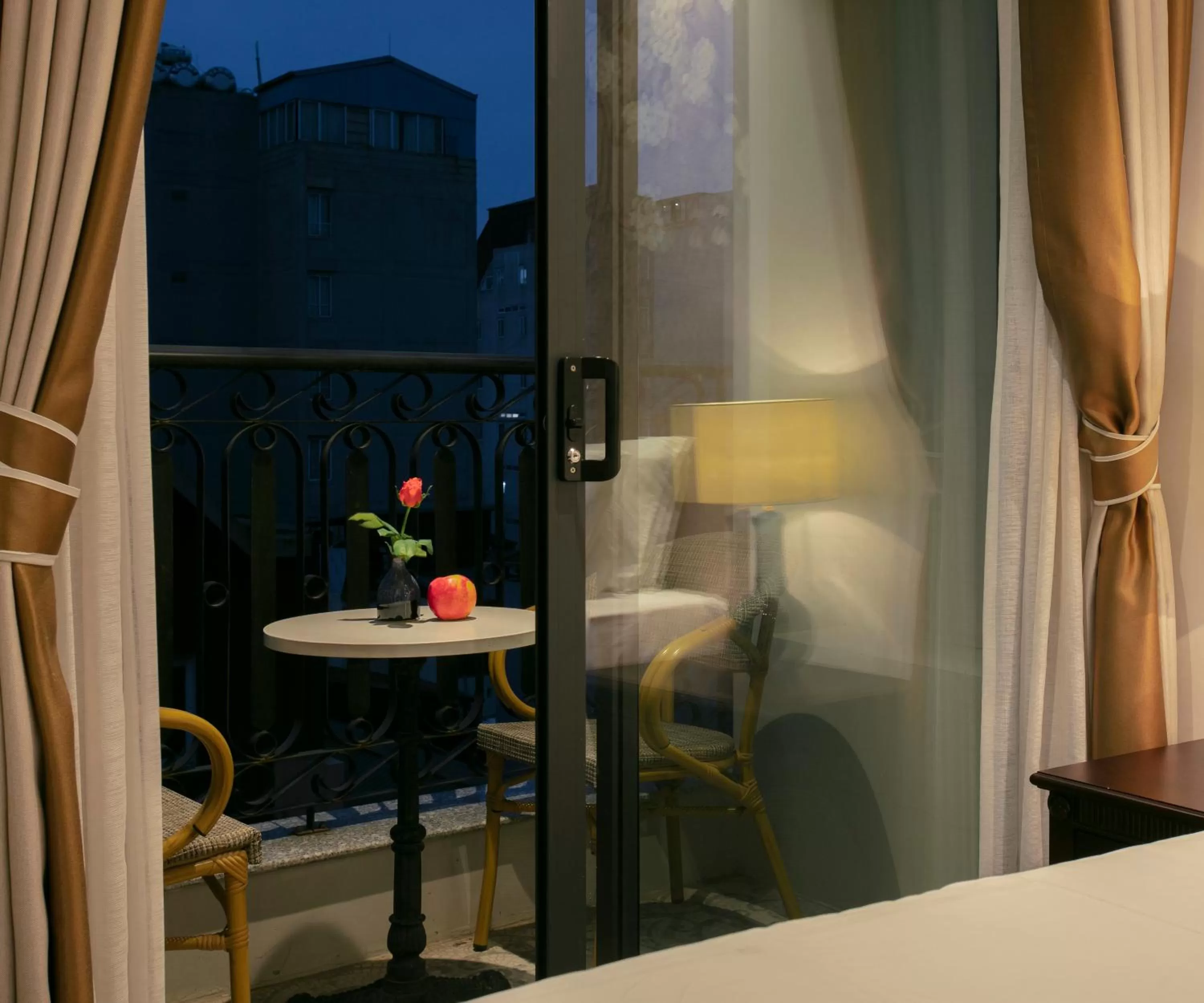 Balcony/Terrace, Bed in Golden Legend Boutique Hotel