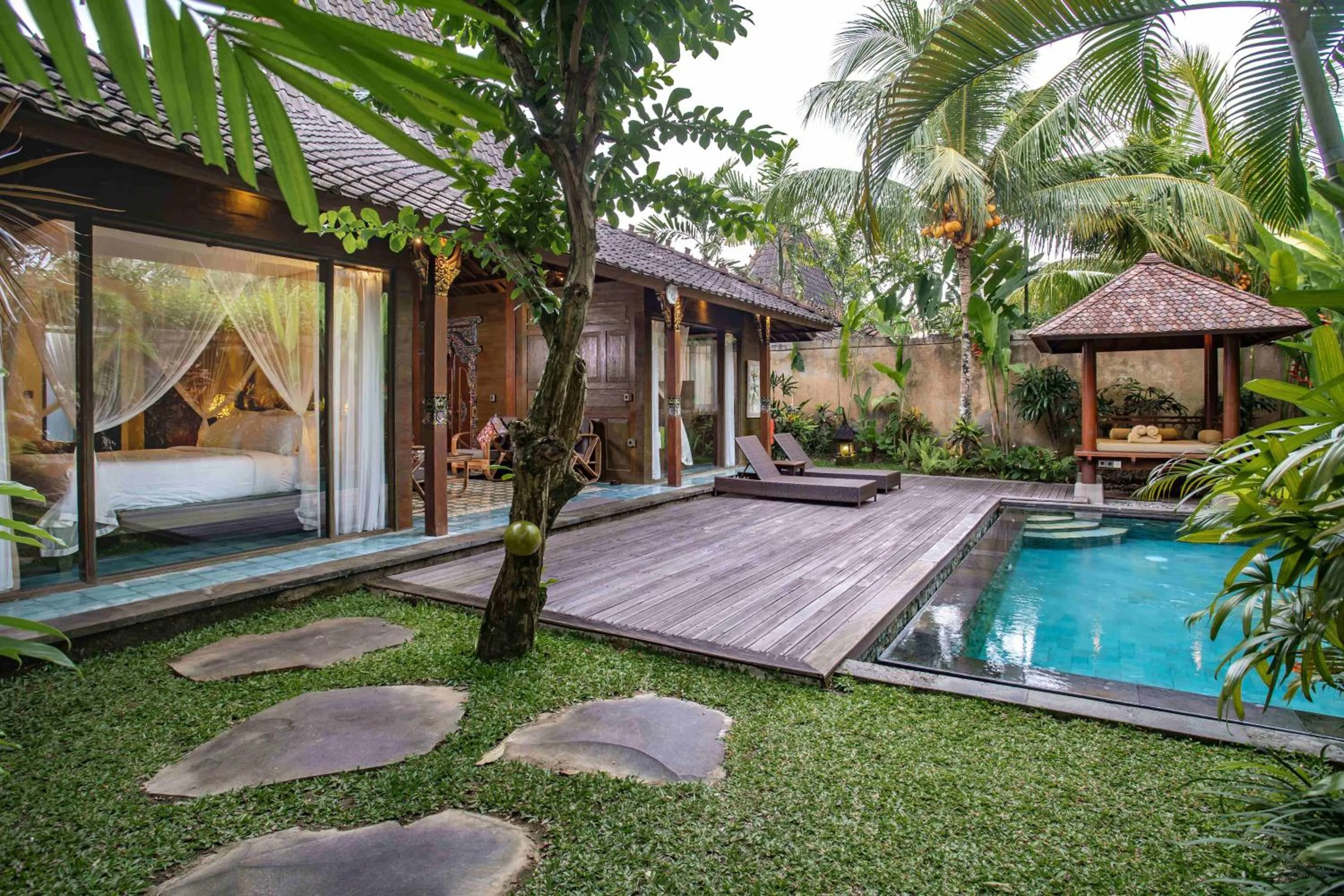 Pool view in Arya Villas Ubud