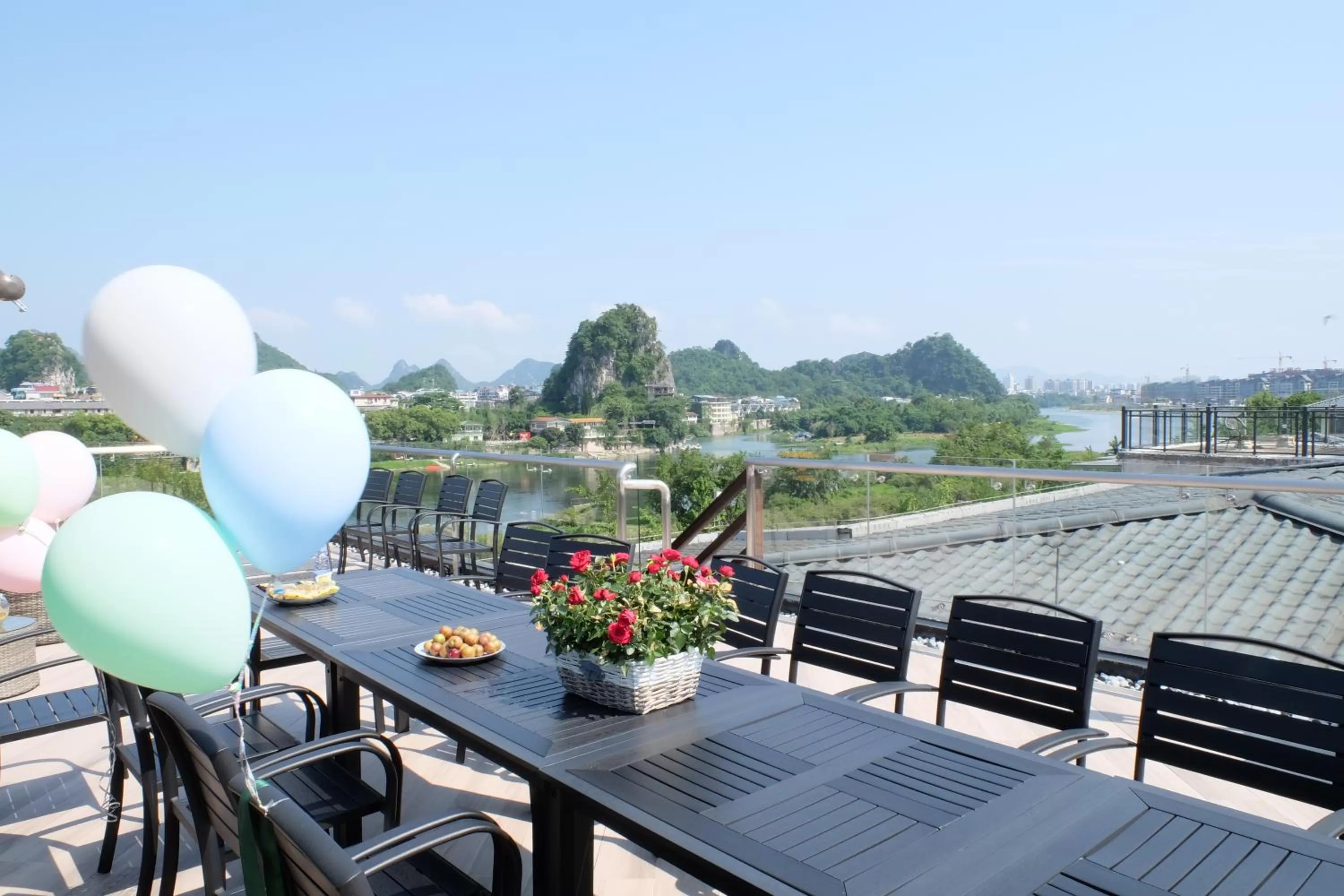 Balcony/Terrace in Li River Resort Villa Hotel