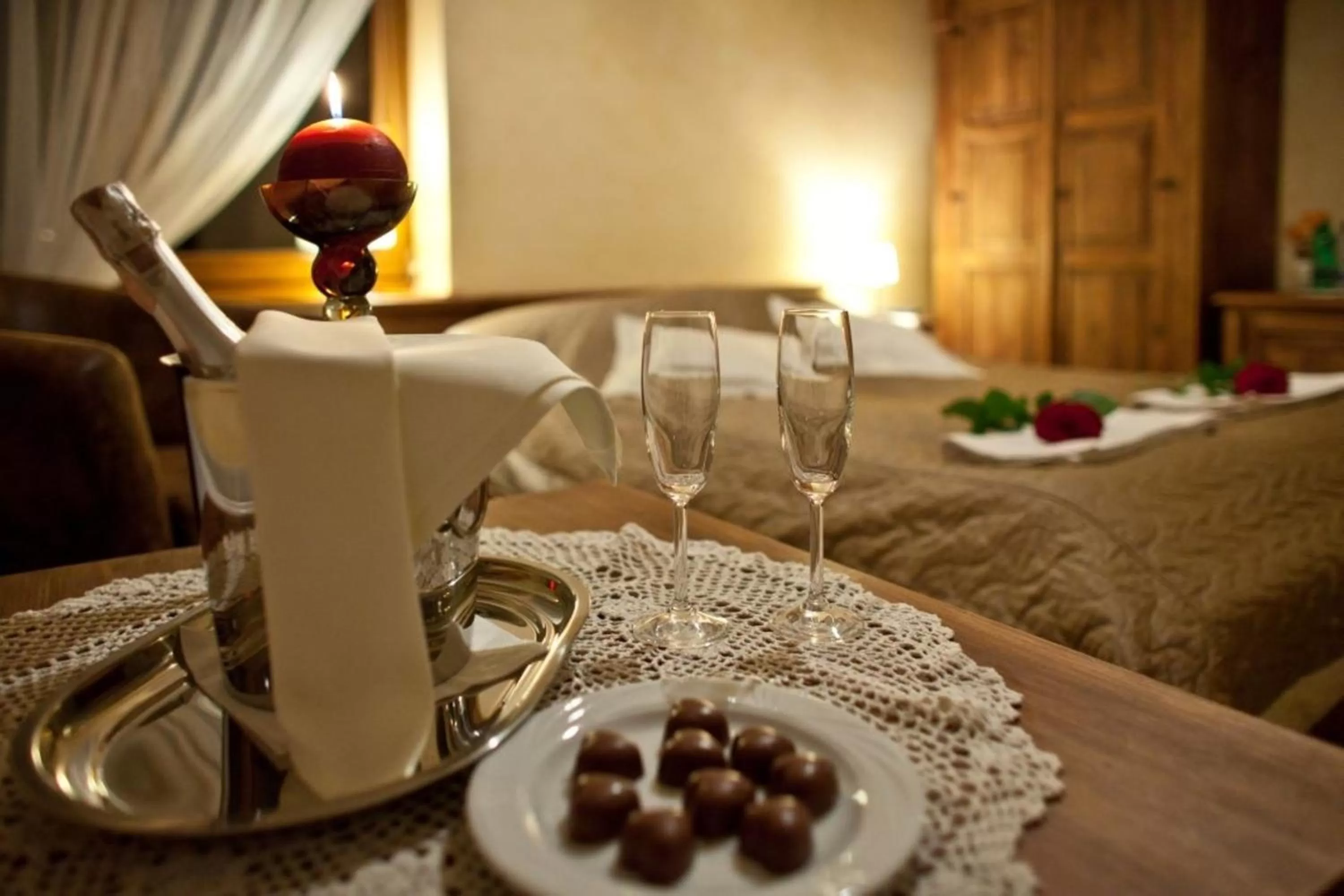 Bed in Hotel Dwór Karolówka